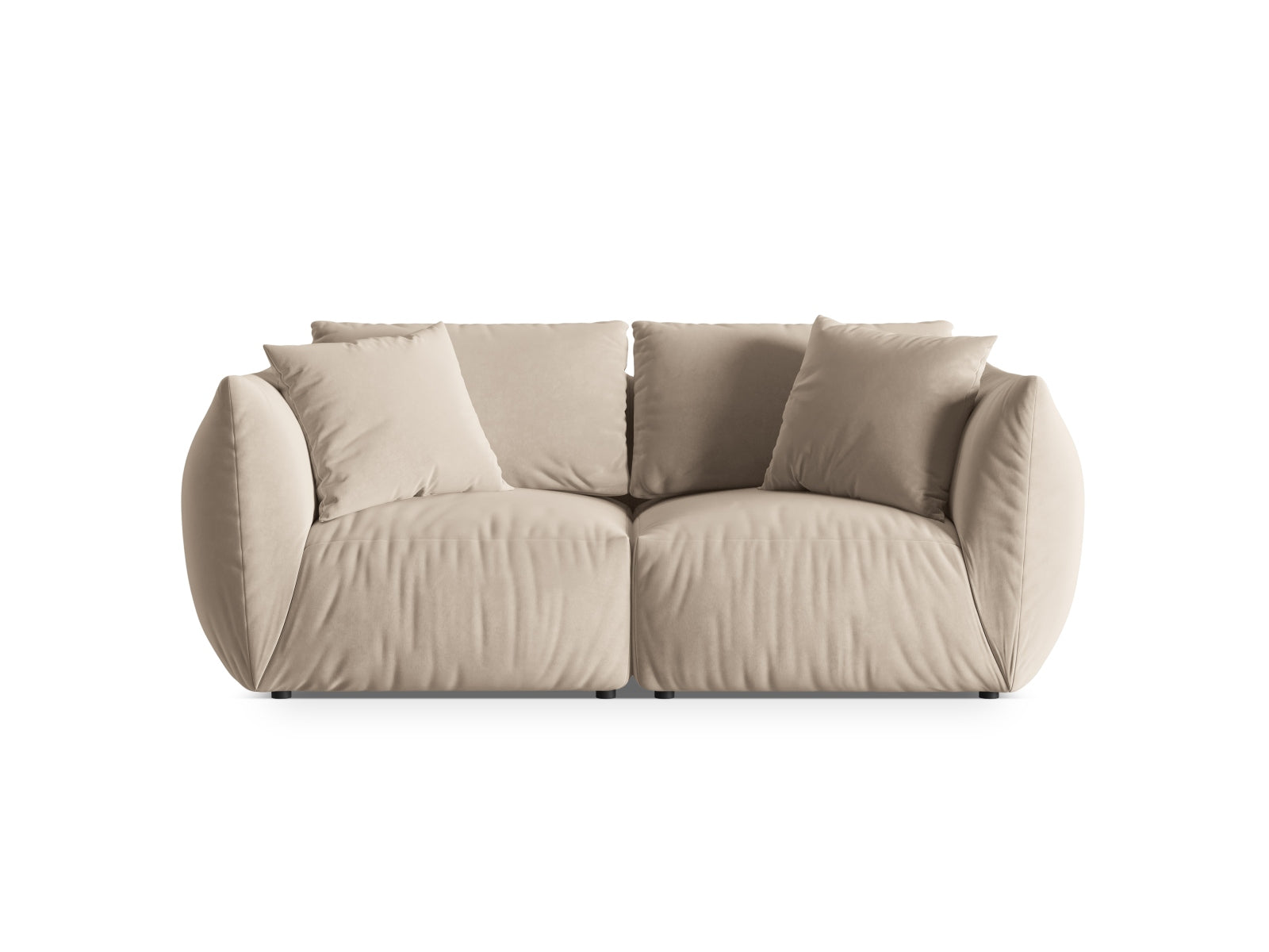 Chris Velour Modular Sofa 3 Sitzer in Ecru präsentiert im Onlineshop von KAQTU Design AG. 3er Sofa ist von Micadoni