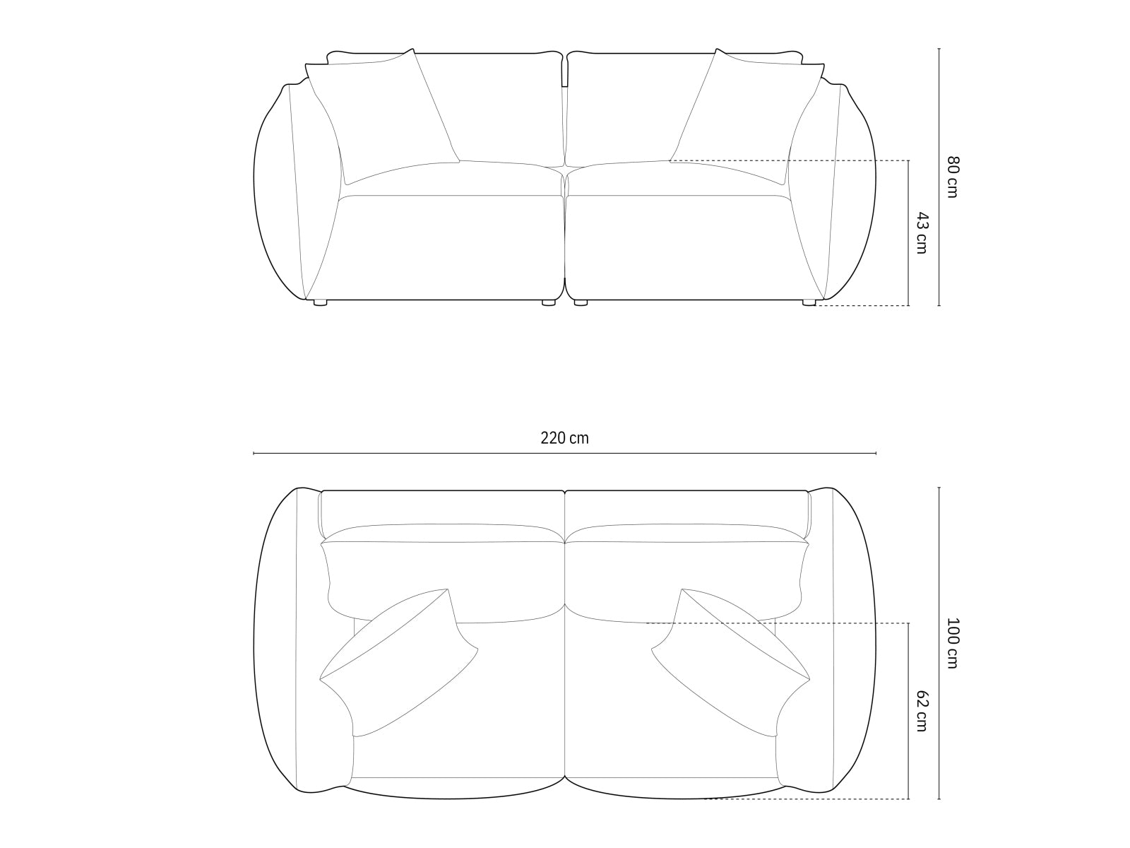 Chris Velour Modular Sofa 3 Sitzer in Ecru-Casino präsentiert im Onlineshop von KAQTU Design AG. 3er Sofa ist von Micadoni
