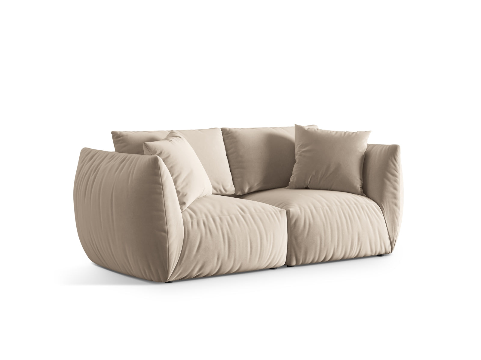 Chris Velour Modular Sofa 3 Sitzer in Ecru-Casino präsentiert im Onlineshop von KAQTU Design AG. 3er Sofa ist von Micadoni