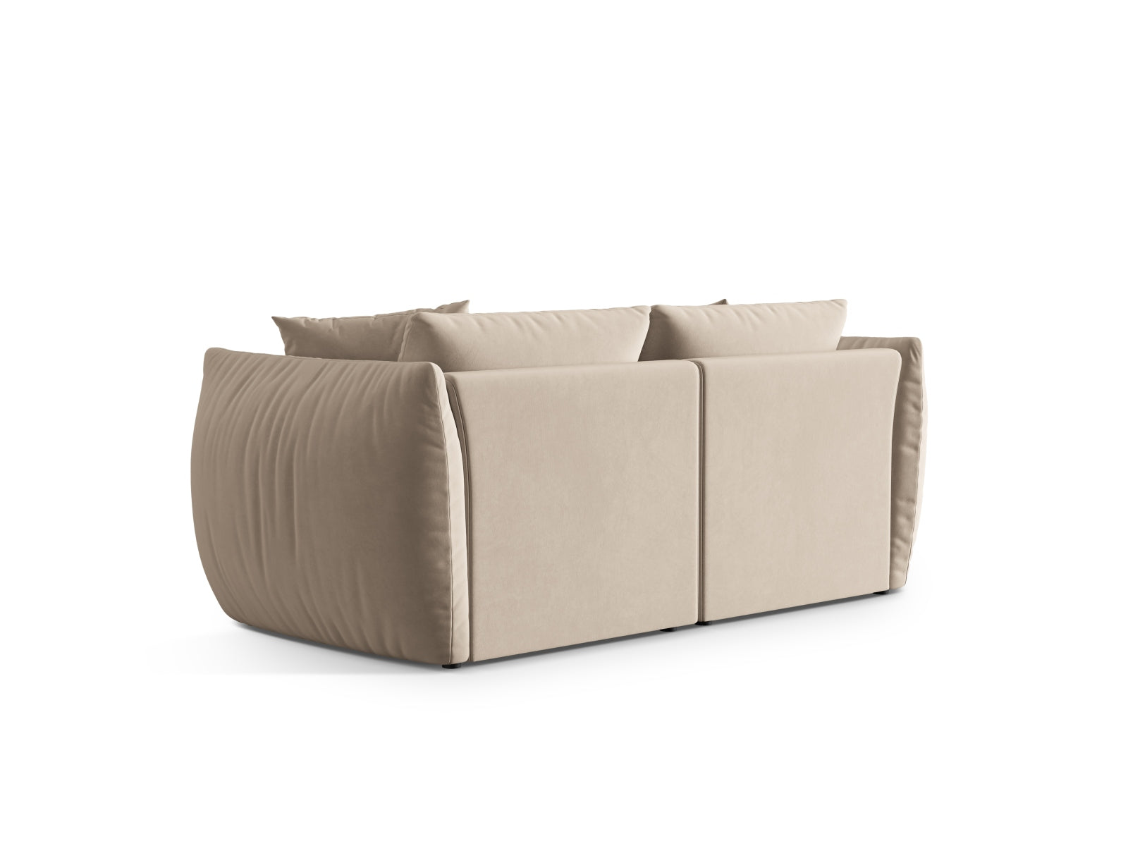 Chris Velour Modular Sofa 3 Sitzer in Ecru-Casino präsentiert im Onlineshop von KAQTU Design AG. 3er Sofa ist von Micadoni