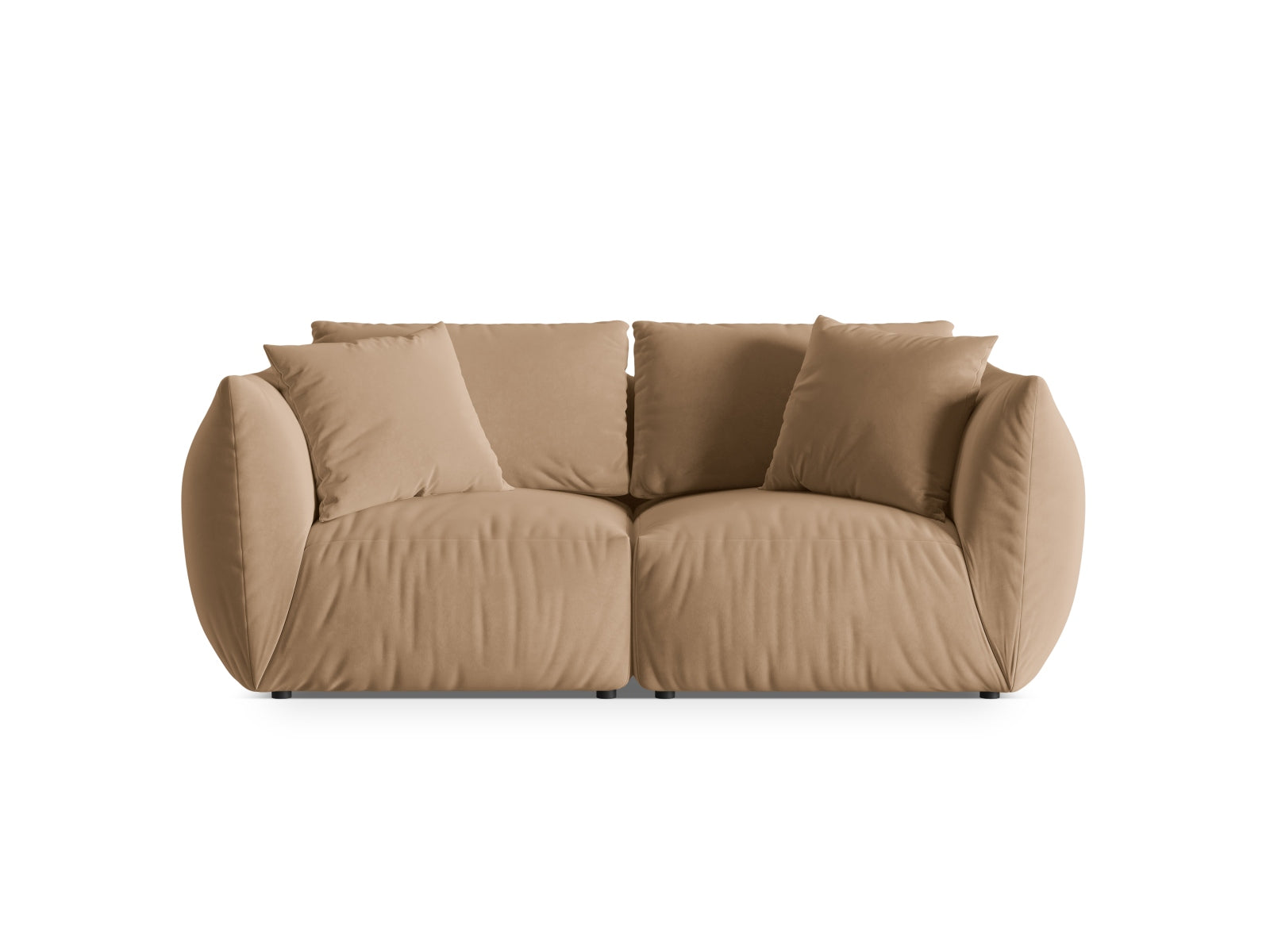 Chris Velour Modular Sofa 3 Sitzer in Sand-Casino präsentiert im Onlineshop von KAQTU Design AG. 3er Sofa ist von Micadoni
