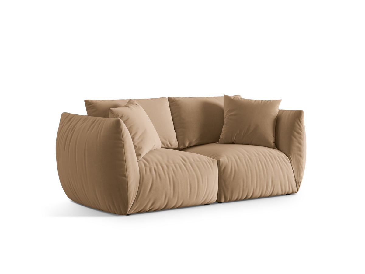 Chris Velour Modular Sofa 3 Sitzer in Sand-Casino präsentiert im Onlineshop von KAQTU Design AG. 3er Sofa ist von Micadoni