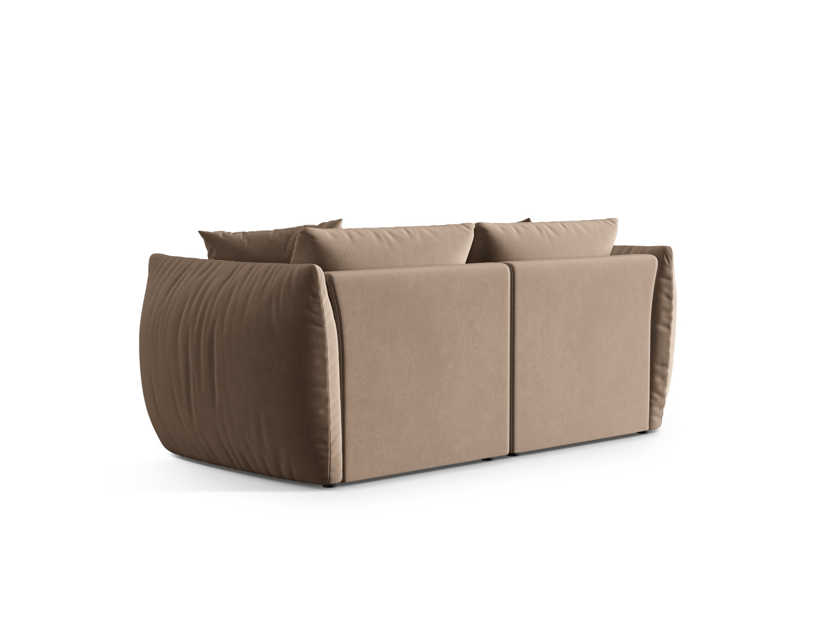 Chris Velour Modular Sofa 3 Sitzer in Light Brown-Casino präsentiert im Onlineshop von KAQTU Design AG. 3er Sofa ist von Micadoni