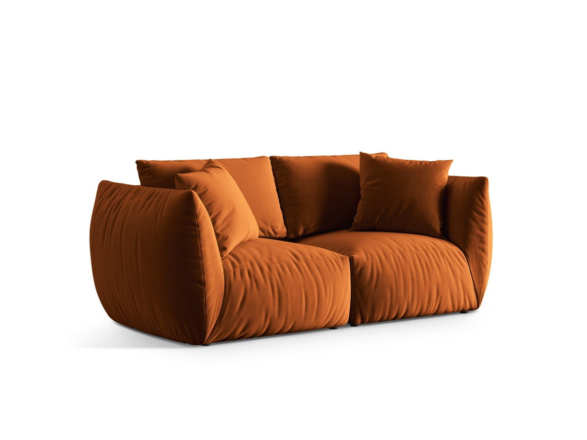 Chris Velour Modular Sofa 3 Sitzer in Terracotta-Casino präsentiert im Onlineshop von KAQTU Design AG. 3er Sofa ist von Micadoni