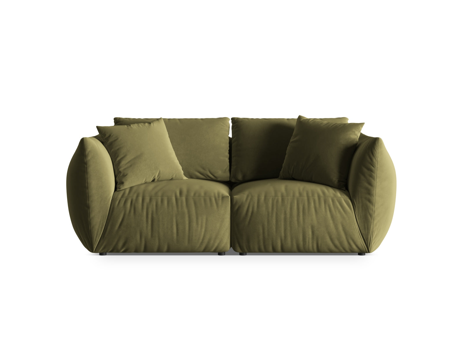 Chris Velour Modular Sofa 3 Sitzer in Light Green-Casino präsentiert im Onlineshop von KAQTU Design AG. 3er Sofa ist von Micadoni