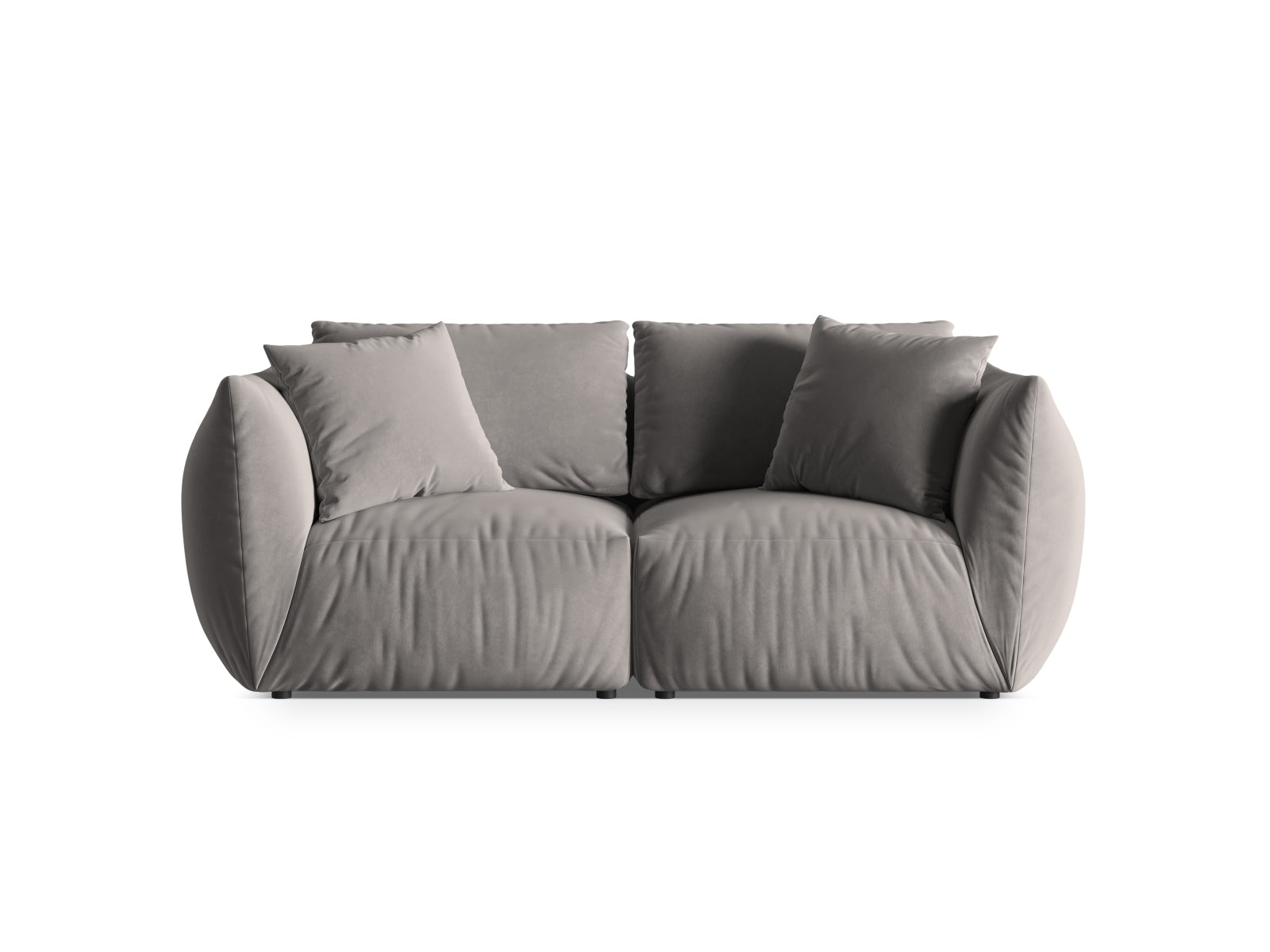 Chris Velour Modular Sofa 3 Sitzer in Grey-Casino präsentiert im Onlineshop von KAQTU Design AG. 3er Sofa ist von Micadoni