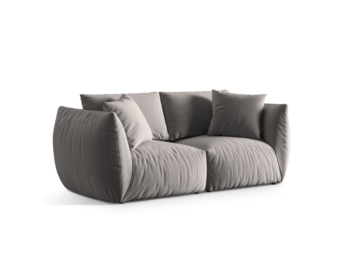 Chris Velour Modular Sofa 3 Sitzer in Grey-Casino präsentiert im Onlineshop von KAQTU Design AG. 3er Sofa ist von Micadoni