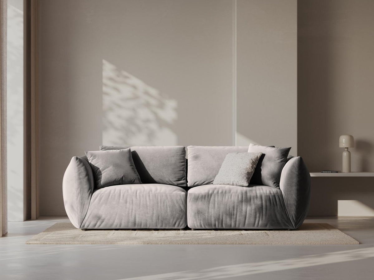 Chris Velour Modular Sofa 3 Sitzer in Grey-Casino präsentiert im Onlineshop von KAQTU Design AG. 3er Sofa ist von Micadoni