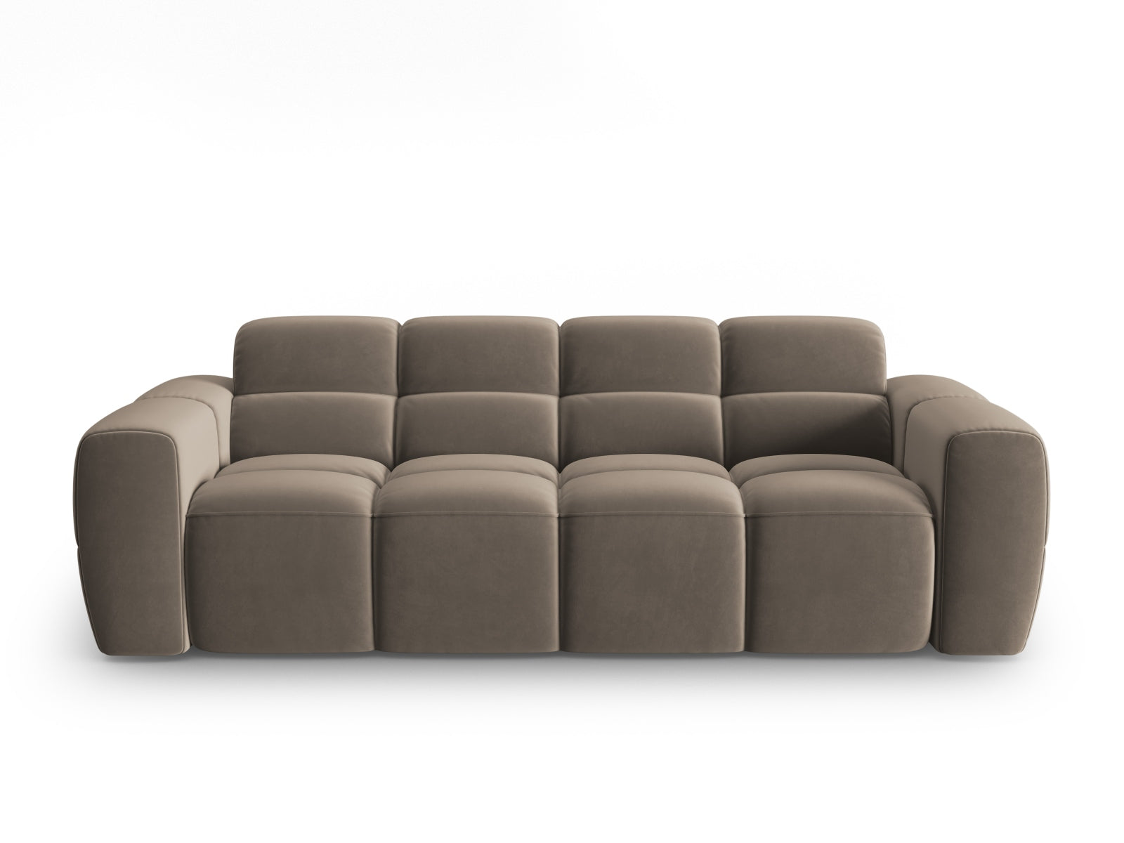Lisa Velour Sofa 3 Sitzer in Light Brown präsentiert im Onlineshop von KAQTU Design AG. 3er Sofa ist von Micadoni