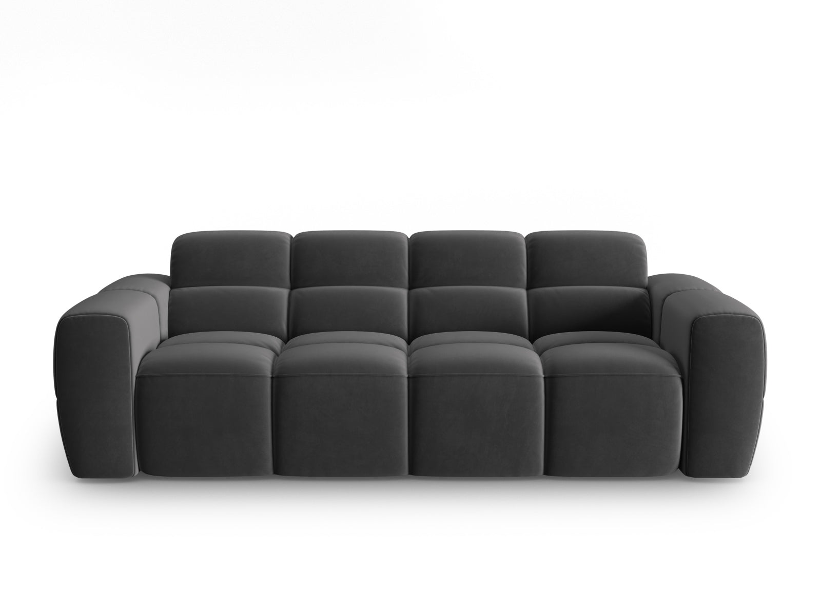 Lisa Velour Sofa 3 Sitzer in Dark Grey präsentiert im Onlineshop von KAQTU Design AG. 3er Sofa ist von Micadoni
