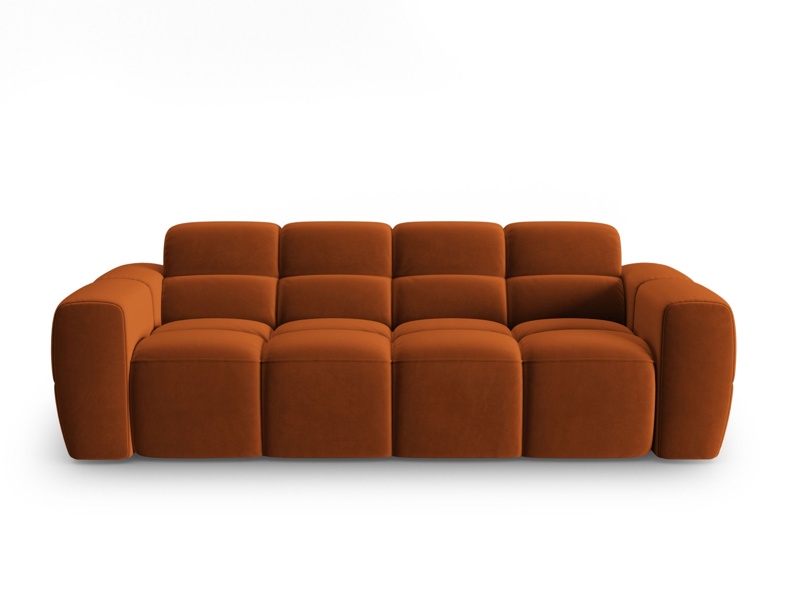 Lisa Velour Sofa 3 Sitzer in Terracotta präsentiert im Onlineshop von KAQTU Design AG. 3er Sofa ist von Micadoni