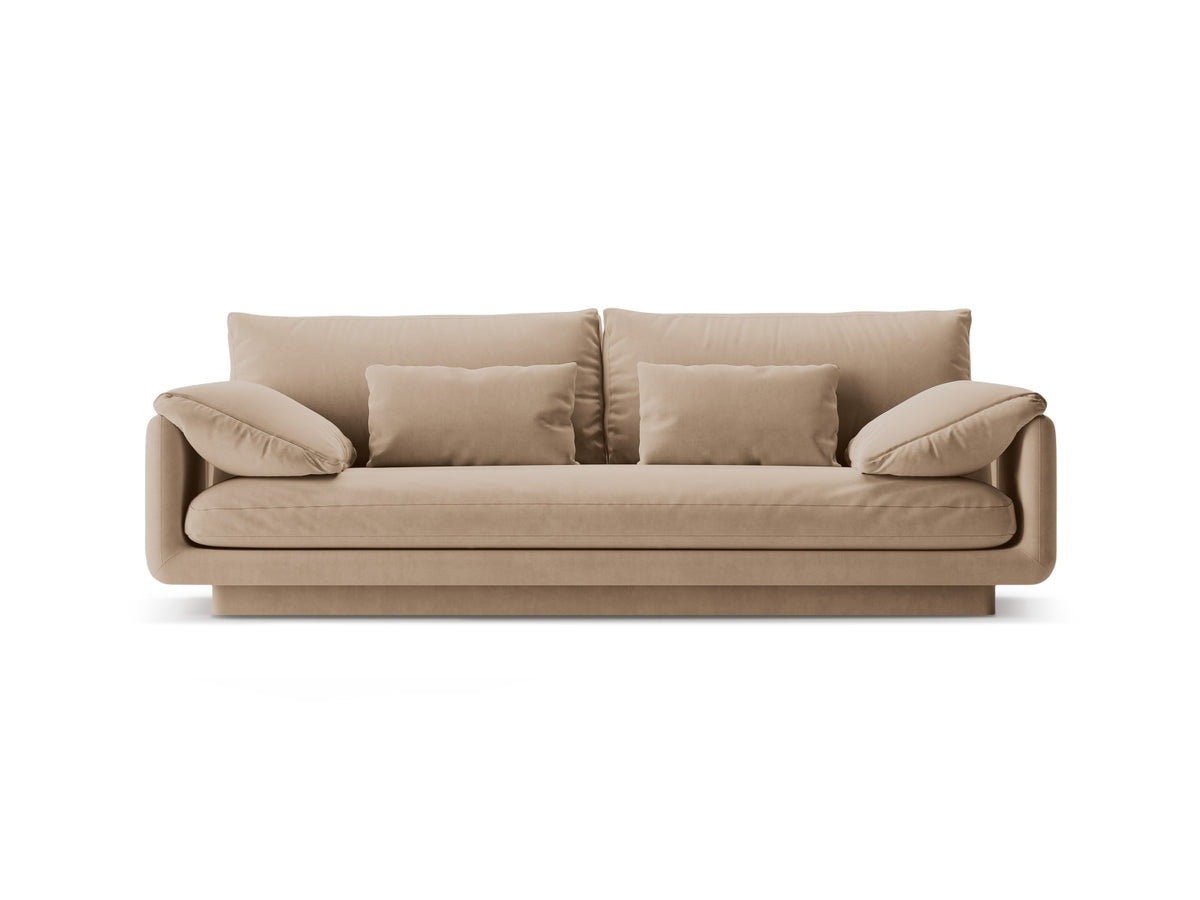 Torino Velour Sofa 3 Sitzer in Sand-Casino präsentiert im Onlineshop von KAQTU Design AG. 3er Sofa ist von Micadoni