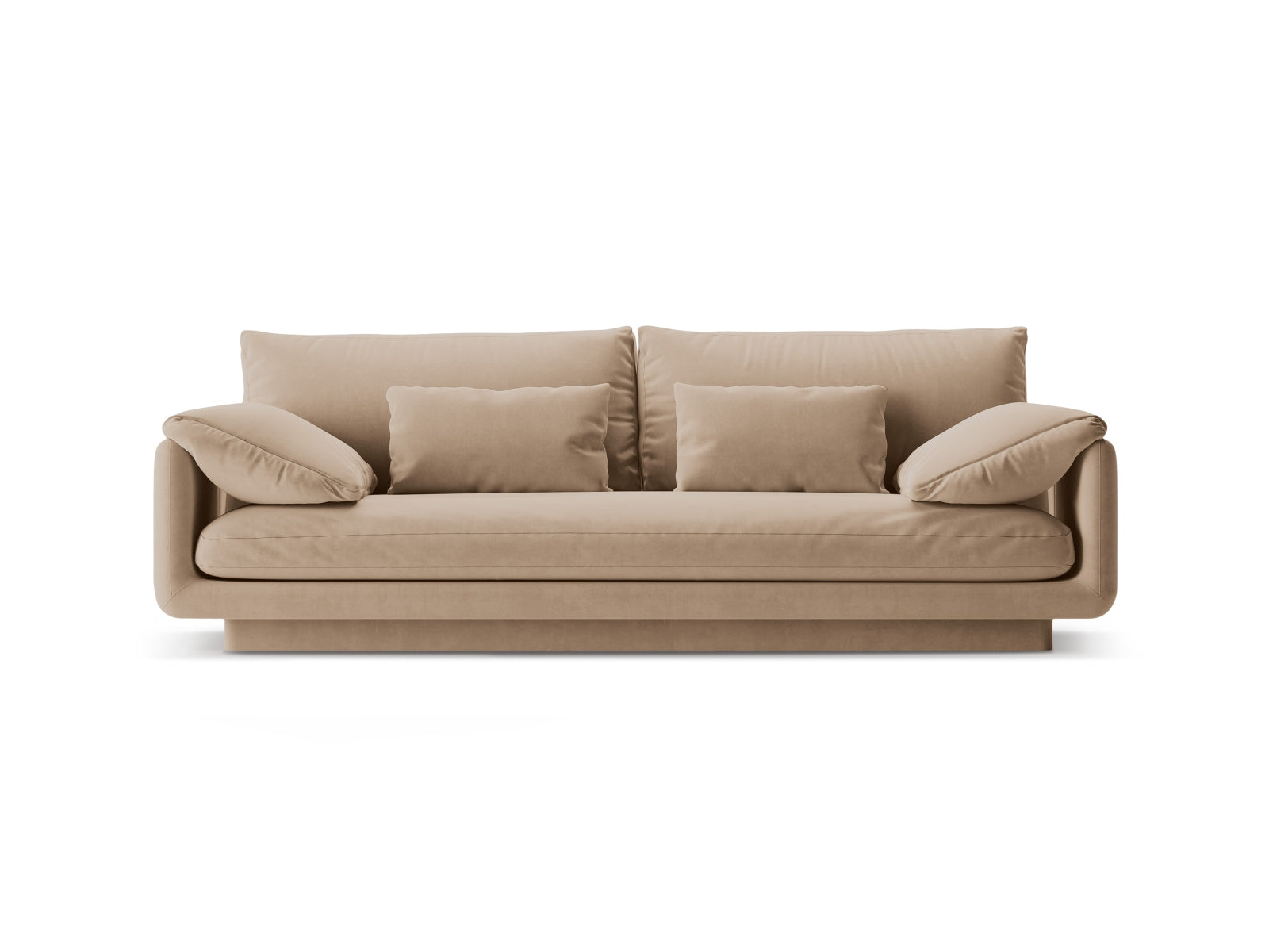 Torino Velour Sofa 3 Sitzer in Sand-Casino präsentiert im Onlineshop von KAQTU Design AG. 3er Sofa ist von Micadoni
