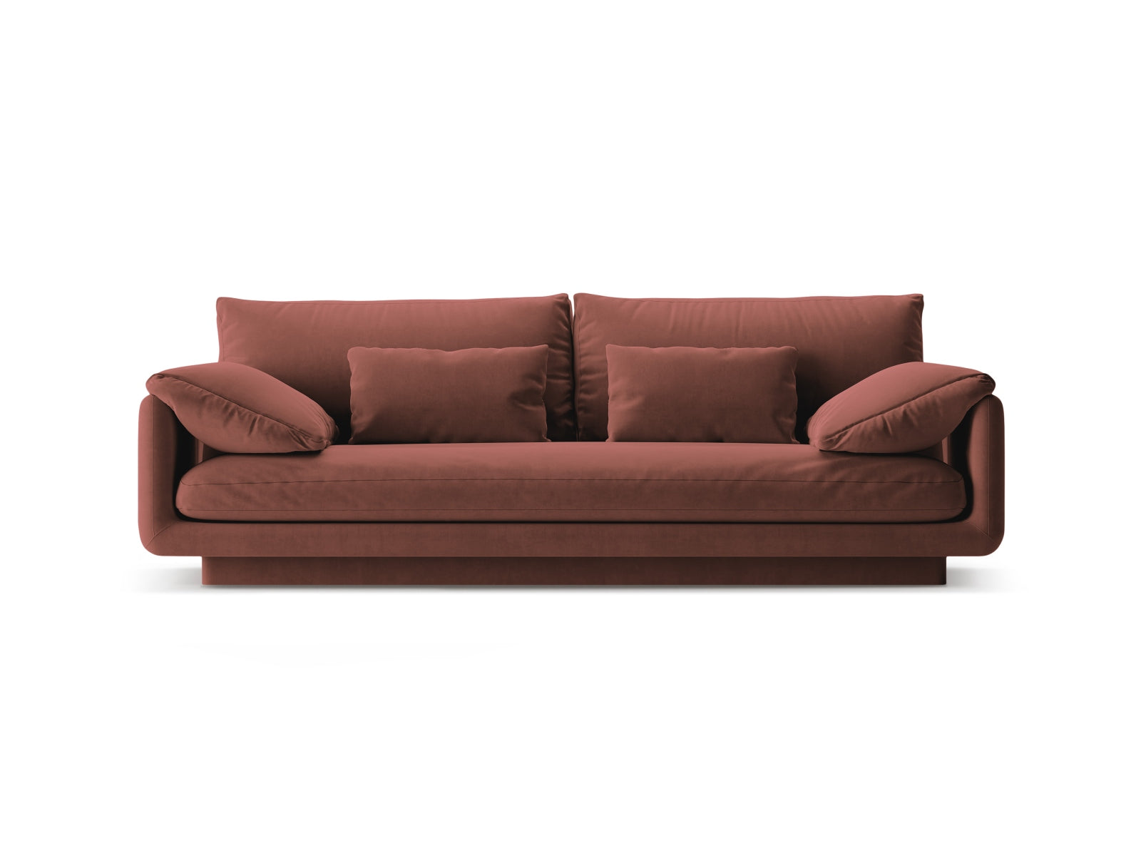 Torino Velour Sofa 3 Sitzer in Cuoio präsentiert im Onlineshop von KAQTU Design AG. 3er Sofa ist von Micadoni