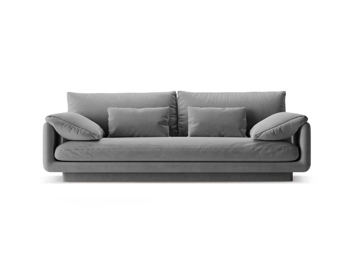 Torino Velour Sofa 3 Sitzer in Light Grey-Casino präsentiert im Onlineshop von KAQTU Design AG. 3er Sofa ist von Micadoni