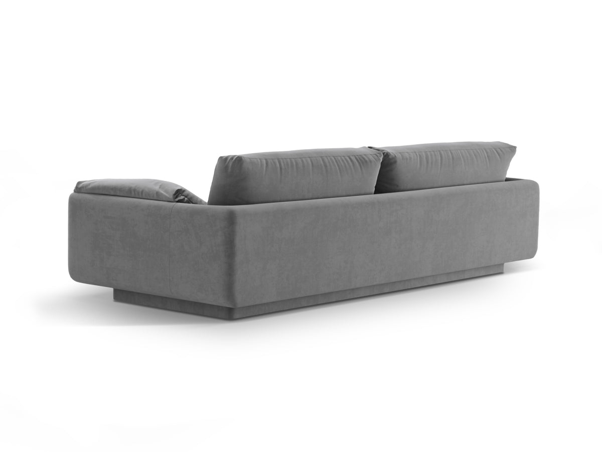 Torino Velour Sofa 3 Sitzer in Light Grey-Casino präsentiert im Onlineshop von KAQTU Design AG. 3er Sofa ist von Micadoni