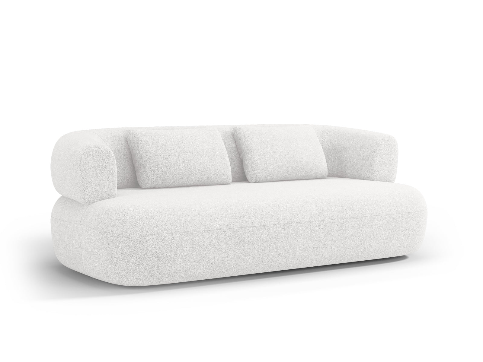 Erleben Sie das Jenny Boucle Sofa 3 Sitzer von Micadoni – eine harmonische Verbindung von modernem Design und höchstem Sitzkomfort für Ihr Zuhause.