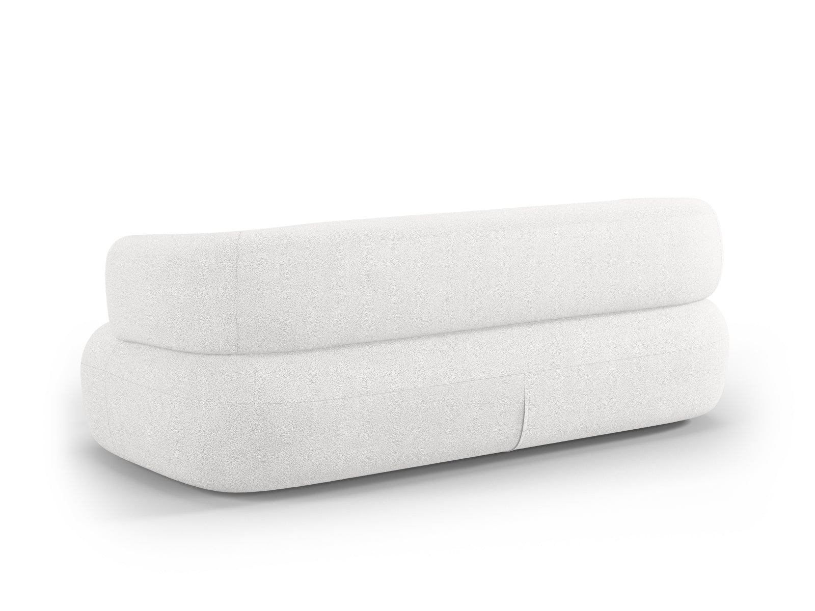 Elegantes 3-Sitzer Sofa "Jenny" in Boucle-Optik, ideal für gemütliche Wohnzimmer und stilvolle Einrichtung. Hochwertige Verarbeitung in Ivory.