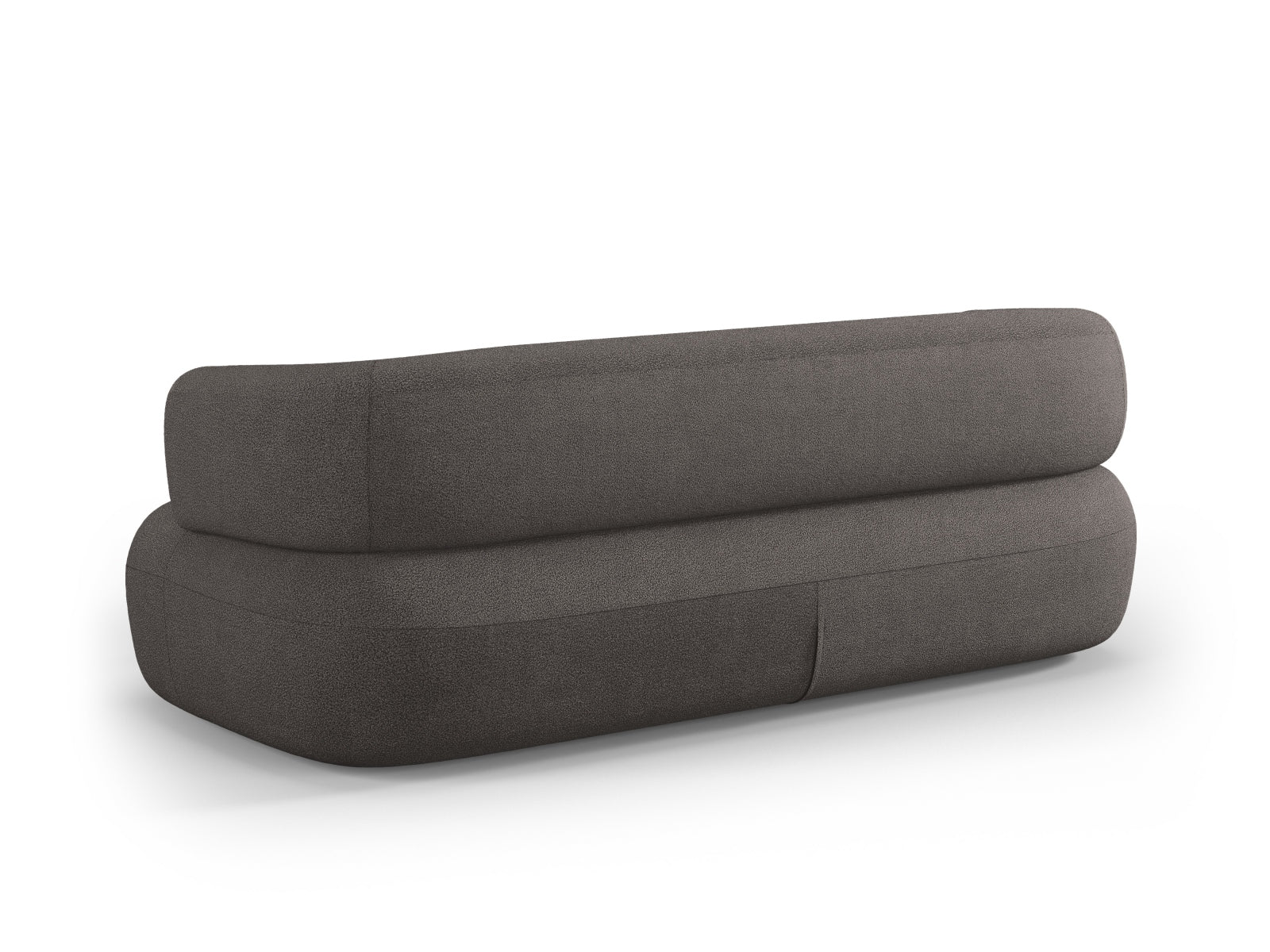 Elegantes 3-Sitzer Sofa Jenny Boucle in stilvollem Grau von Micadoni, ideal für gemütliche Abende und modernes Wohndesign.