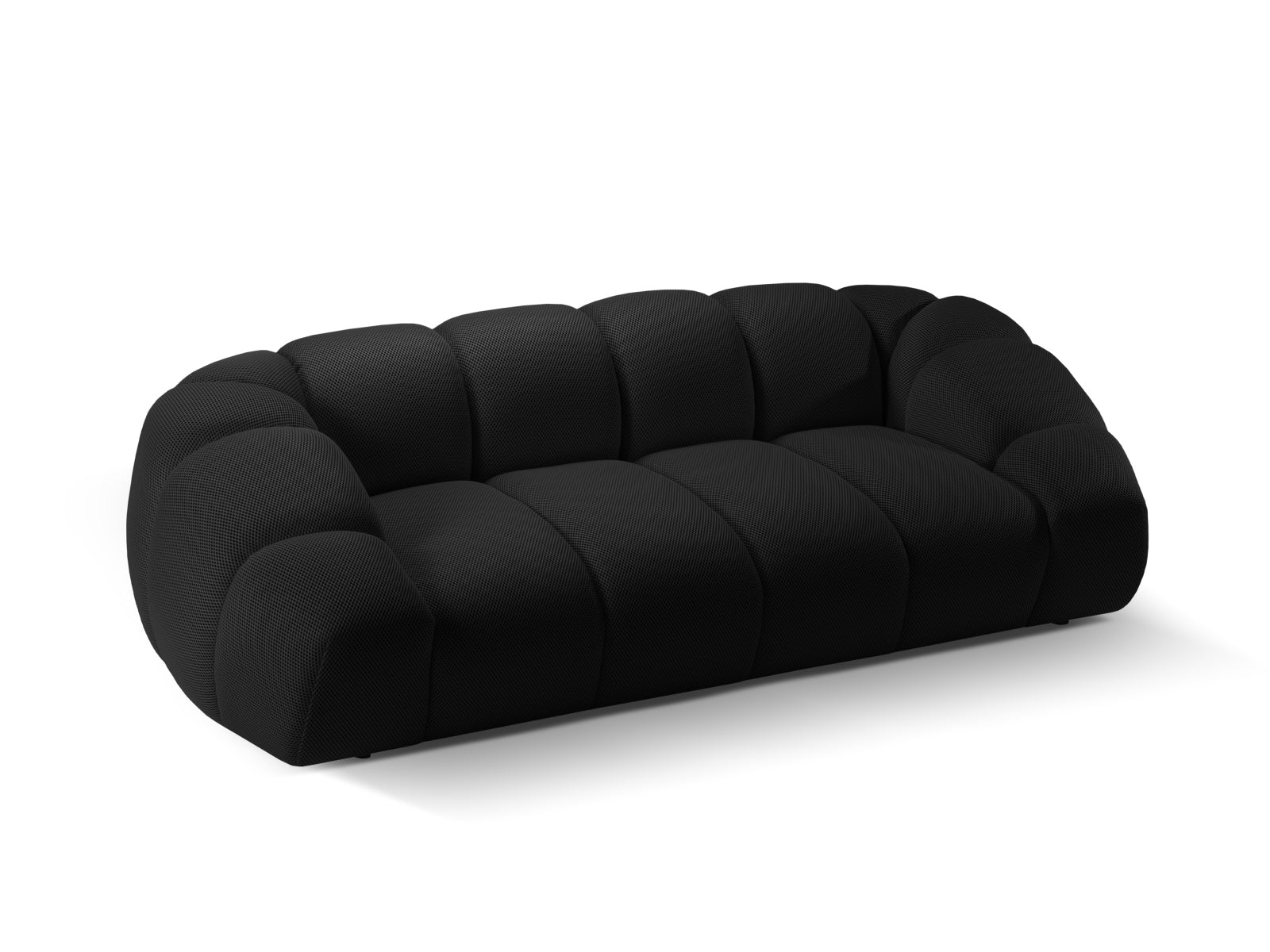 Elegantes 3-Sitzer Sofa Diana in stilvollem Schwarz, ideal für moderne Wohnräume, erhältlich bei Micadoni.