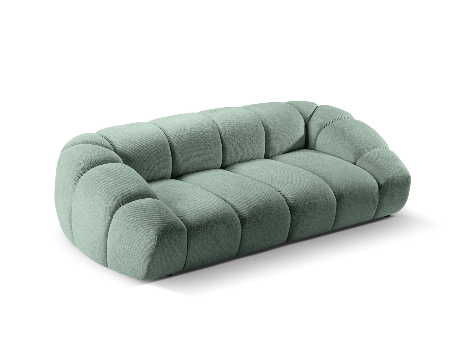 Elegantes 3-Sitzer Sofa "Diana" in sanftem Mint-Bubble, ideal für stilvolle Wohnräume und gemütliche Abende, erhältlich bei Micadoni.