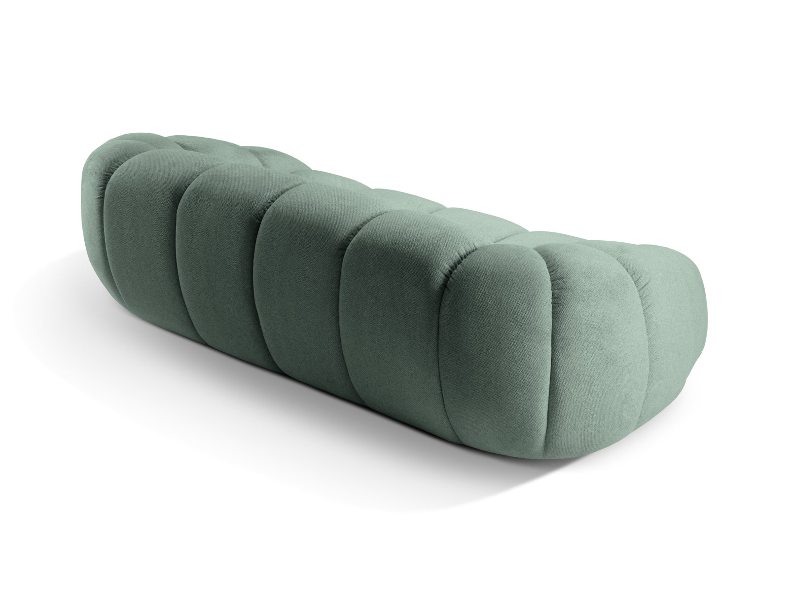 Stilvolles 3-Sitzer Sofa "Diana" in zartem Mint-Bubble, perfekt für moderne Wohnkonzepte und entspannte Stunden zu Hause.