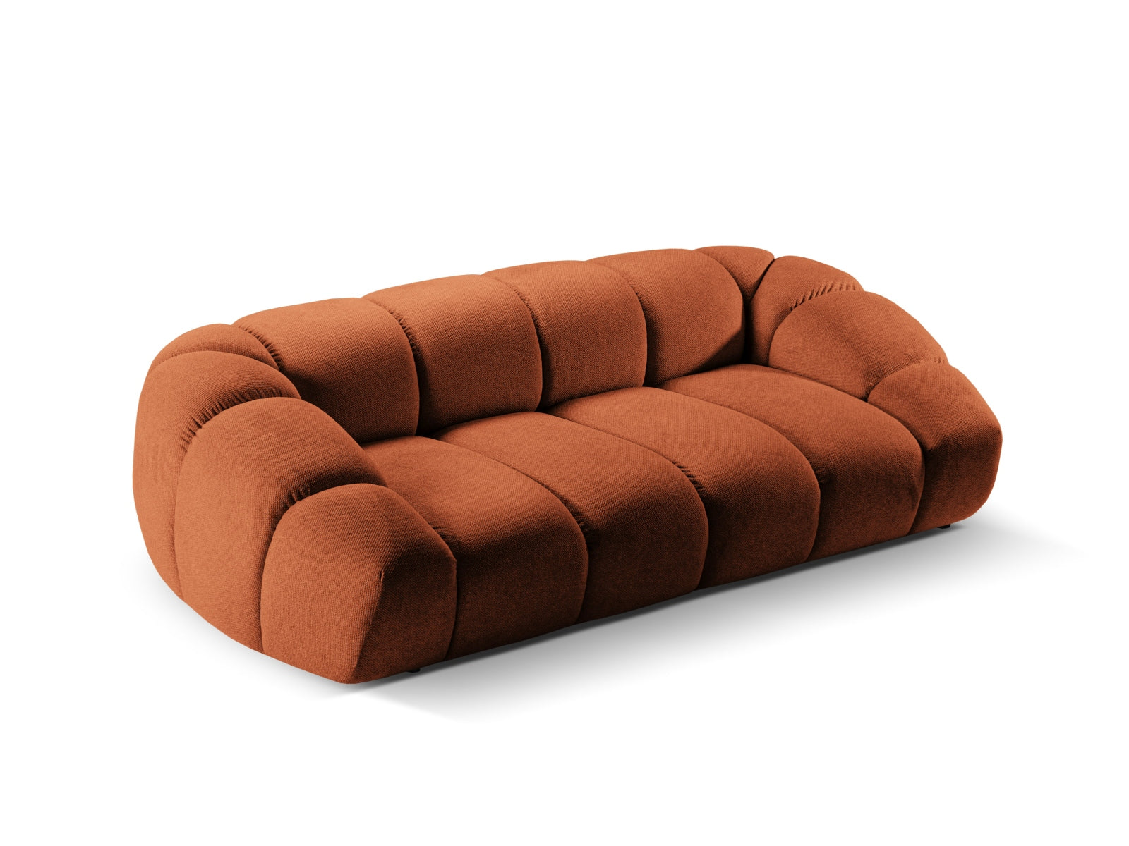 Elegantes 3-Sitzer Sofa "Diana" in warmem Terracotta, ideal für gemütliche Wohnzimmer und stilvolle Einrichtung.