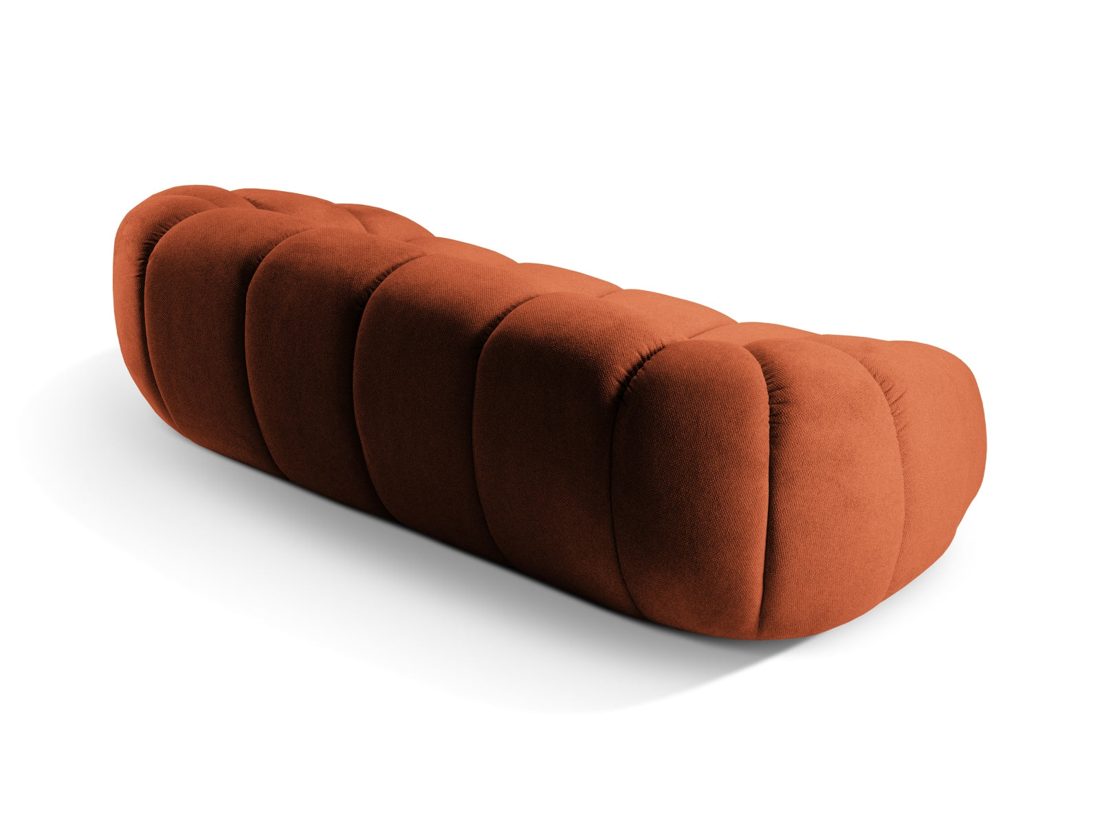 Stilvolles 3-Sitzer Sofa "Diana" in ansprechendem Terracotta, perfekt für moderne Wohnräume und entspannte Atmosphäre.