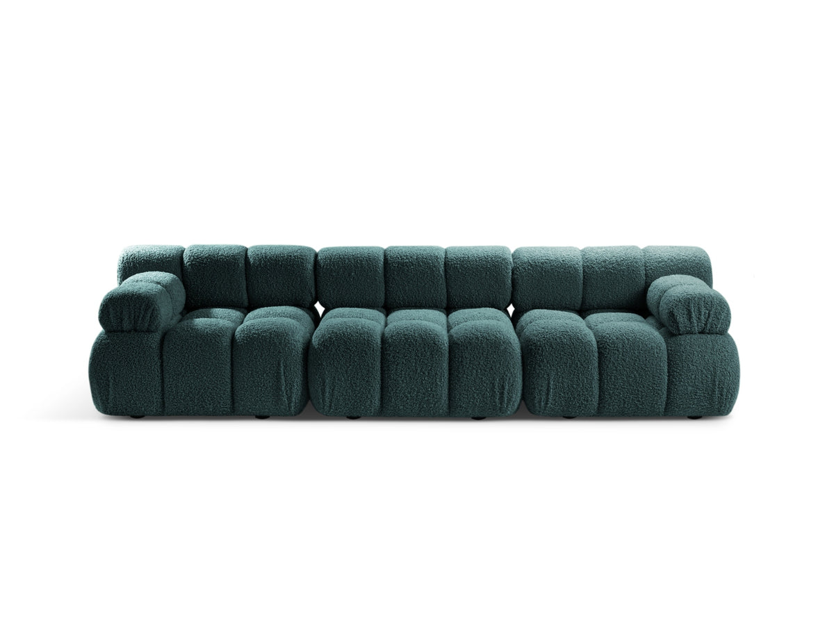Bellis Boucle modulares Sofa 3 Sitzer 94cm in Petrol-Rolf präsentiert im Onlineshop von KAQTU Design AG. 3er Sofa ist von Micadoni