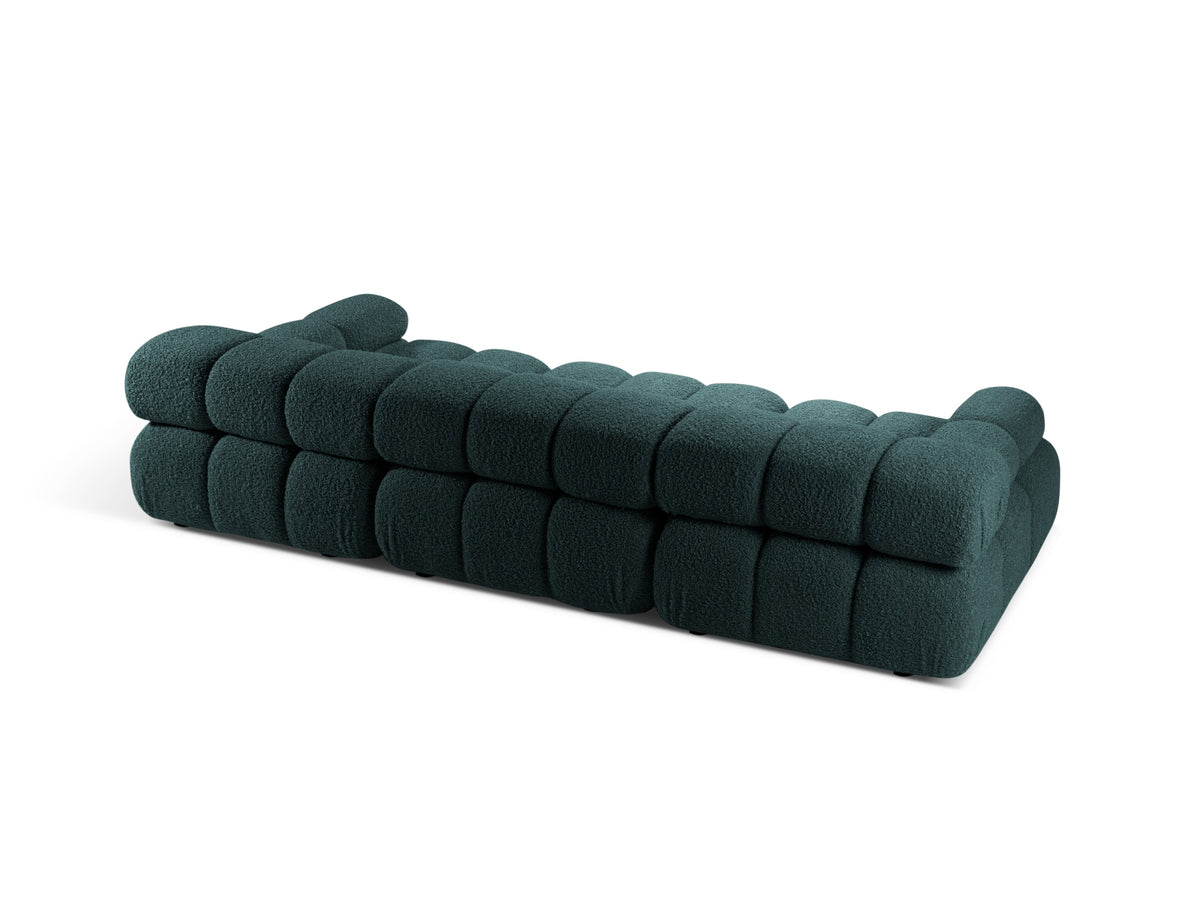 Bellis Boucle modulares Sofa 3 Sitzer 94cm in Petrol-Rolf präsentiert im Onlineshop von KAQTU Design AG. 3er Sofa ist von Micadoni
