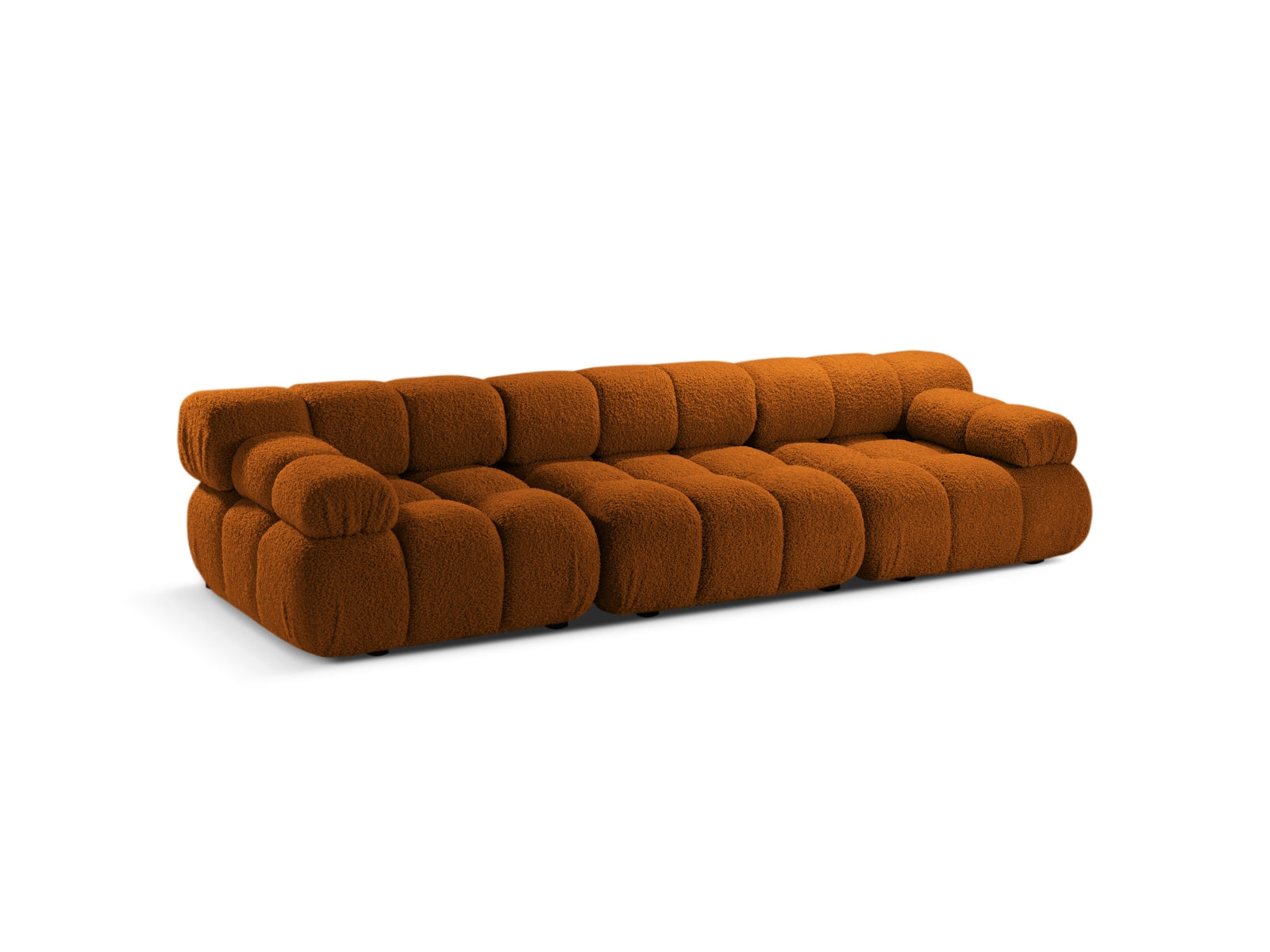 Entdecken Sie das elegante Bellis Boucle Sofa von Micadoni – ein modulares 3-Sitzer Möbelstück, das Komfort und Stil vereint.
