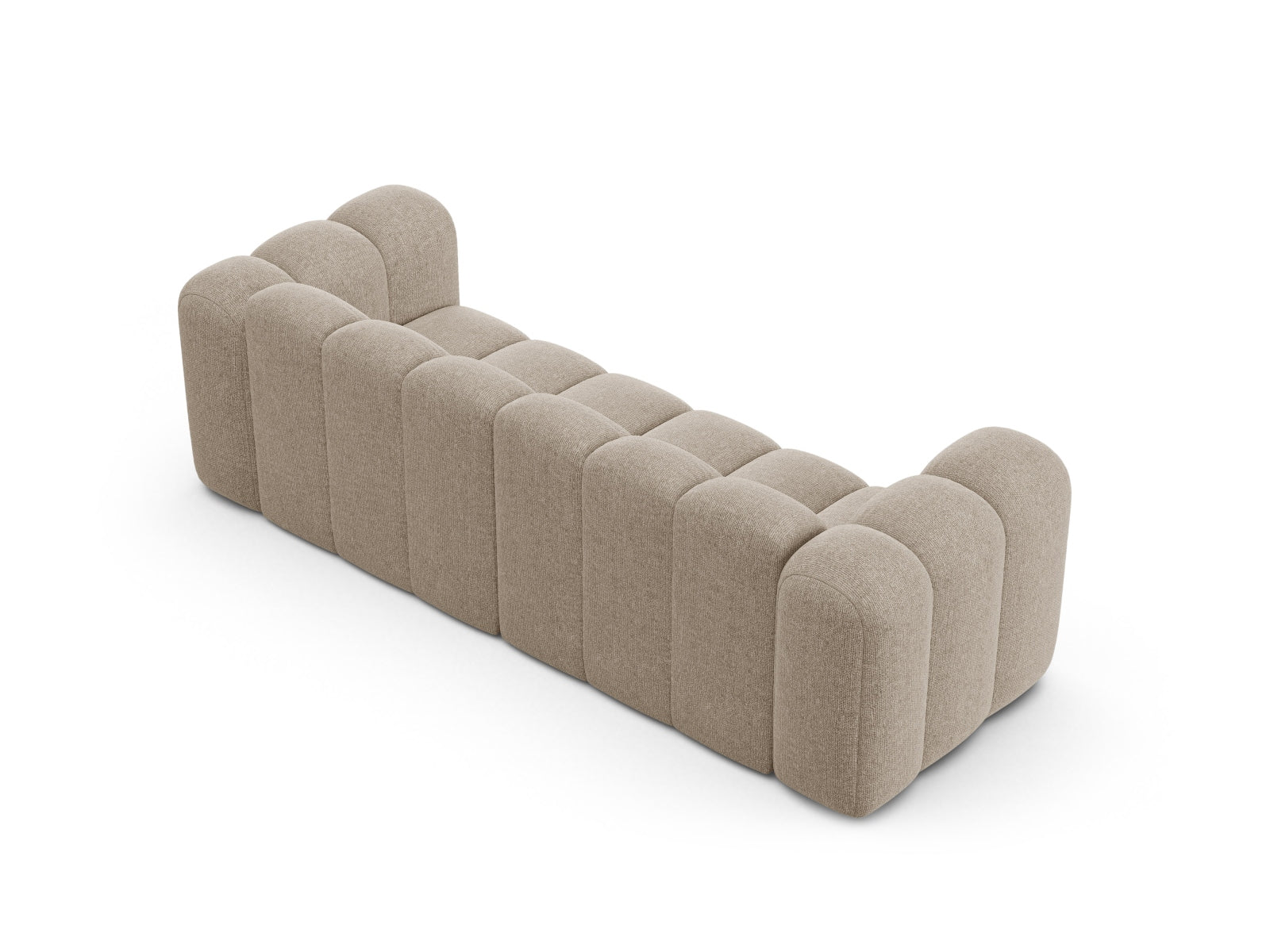 Stilvolles 3-Sitzer Sofa Lupine in sanftem Dunkelbeige von Micadoni, perfekt für moderne Wohnkonzepte und entspannte Stunden.