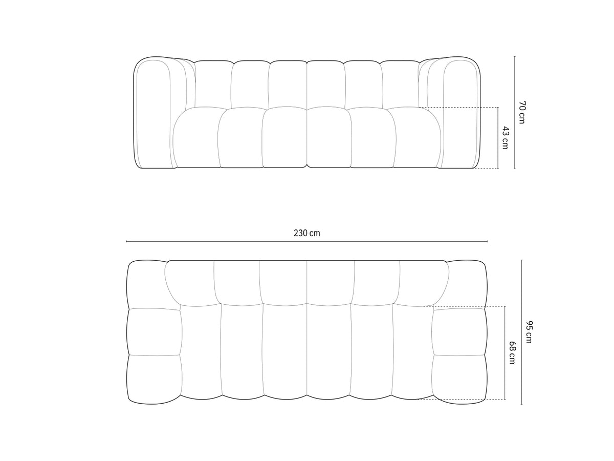 Lupine Sofa 3 Sitzer in Green-Eden präsentiert im Onlineshop von KAQTU Design AG. 3er Sofa ist von Micadoni