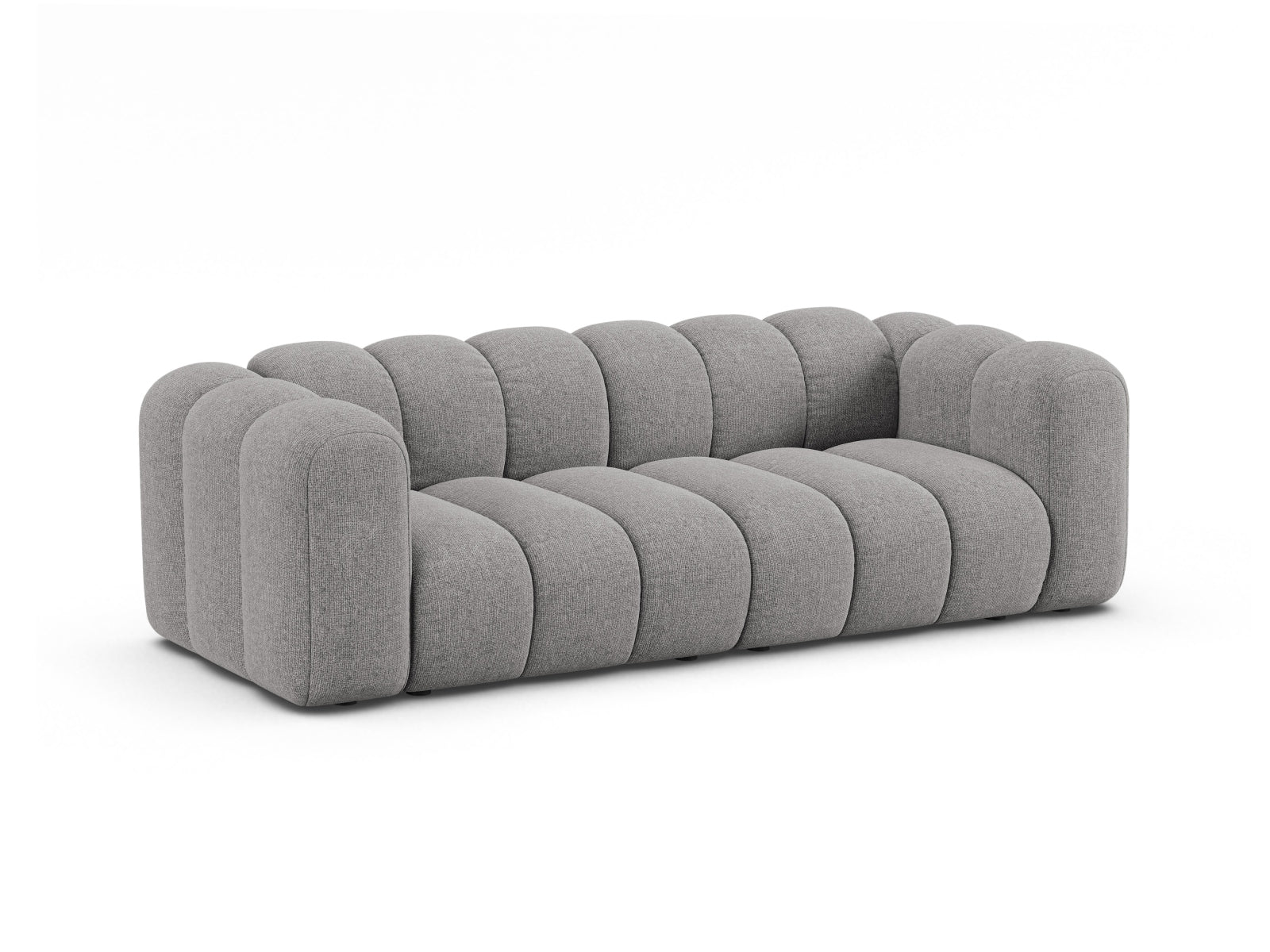 Elegantes Lupine 3-Sitzer Sofa in hellem Grau, ideal für stilvolle Wohnräume. Hochwertige Verarbeitung von Micadoni.