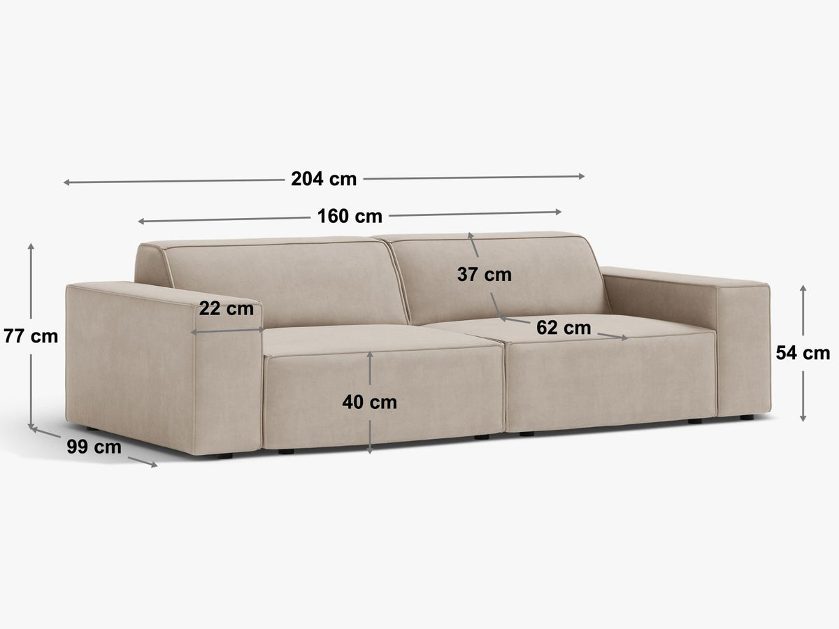 3-Sitzer Modular Sofa Jodie in Brick-Liberty präsentiert im Onlineshop von KAQTU Design AG. 3er Sofa ist von Micadoni