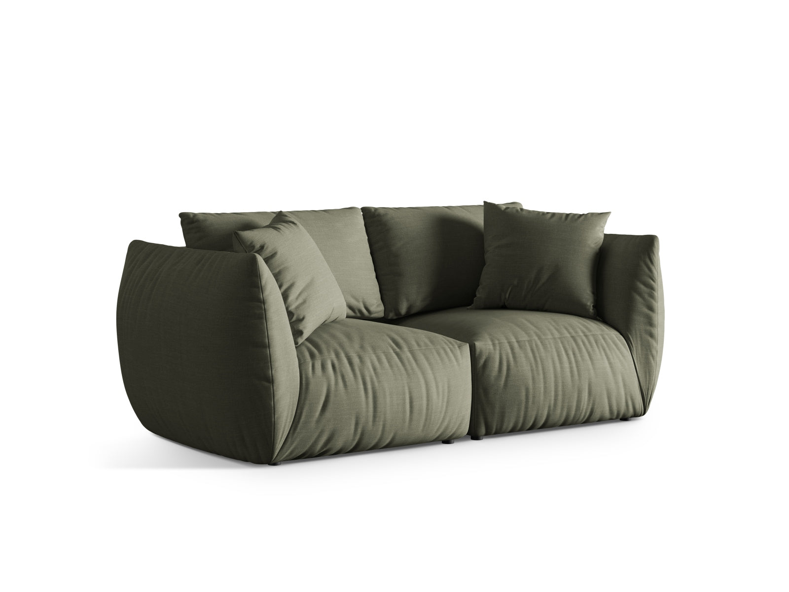 Modernes Chris Modular Sofa 3 Sitzer in beruhigendem Blau, perfekt für gemütliche und stilvolle Wohnzimmer, erhältlich bei Micadoni.