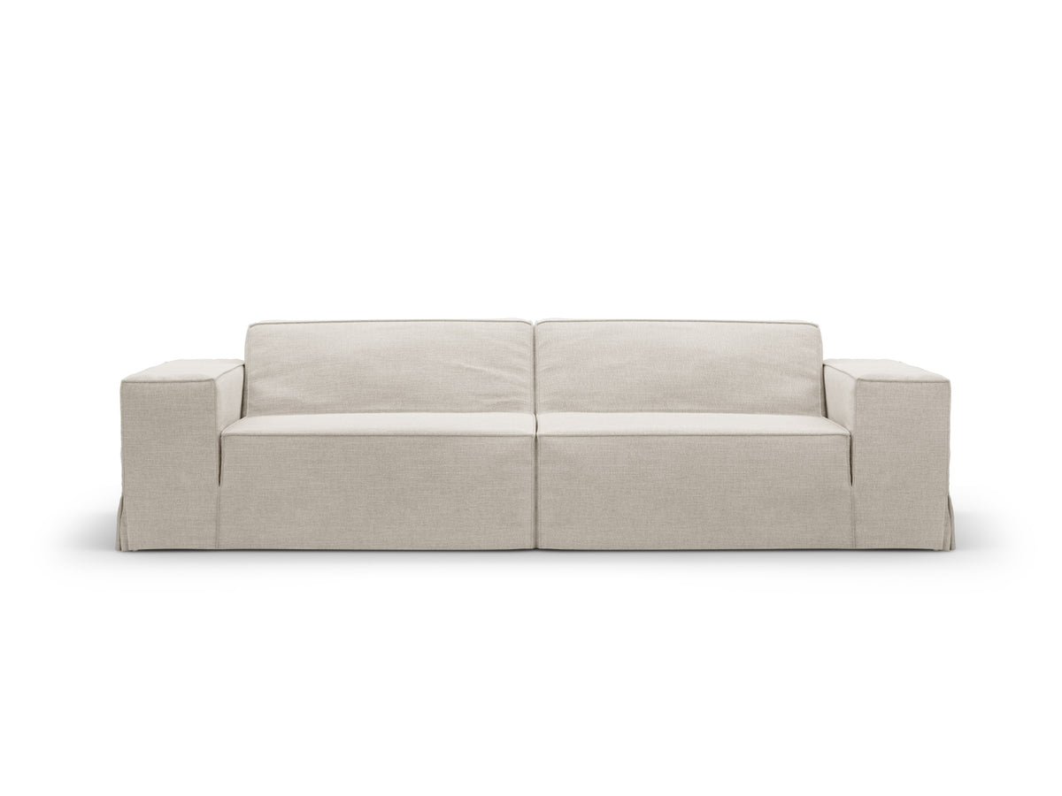 Jodie Modular Sofa 3 Sitzer mit abnehmbaren Bezug in Natural-LINS präsentiert im Onlineshop von KAQTU Design AG. 3er Sofa ist von Micadoni