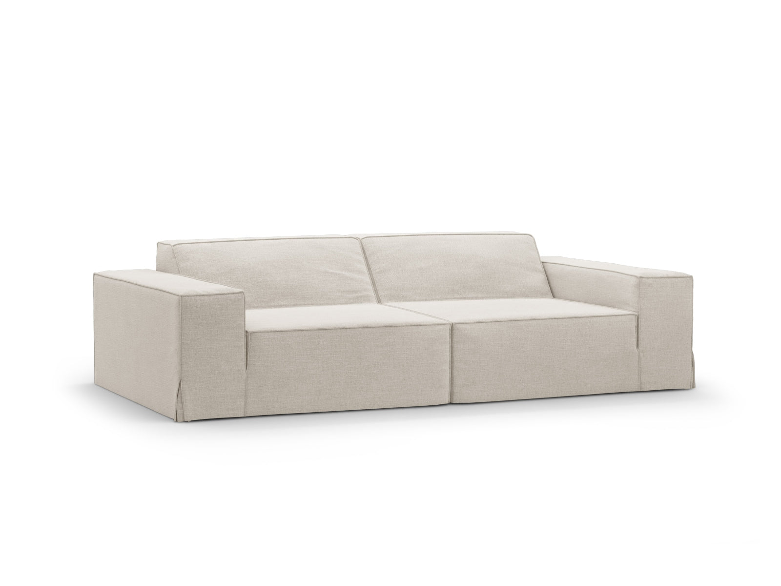 Jodie Modular Sofa 3 Sitzer mit abnehmbaren Bezug in Natural-LINS präsentiert im Onlineshop von KAQTU Design AG. 3er Sofa ist von Micadoni