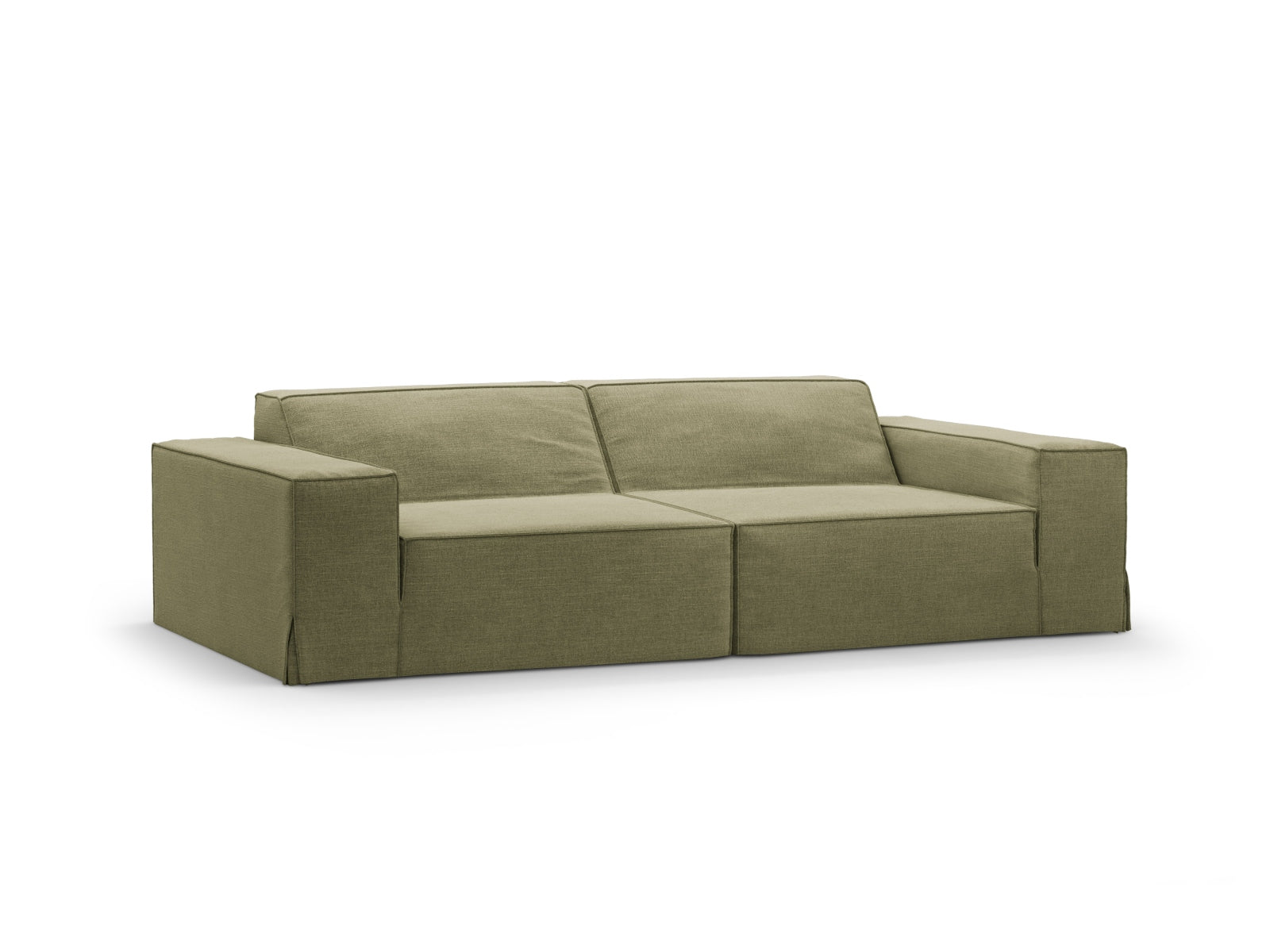 Jodie Modular Sofa 3 Sitzer mit abnehmbaren Bezug in Light Green-LINS präsentiert im Onlineshop von KAQTU Design AG. 3er Sofa ist von Micadoni