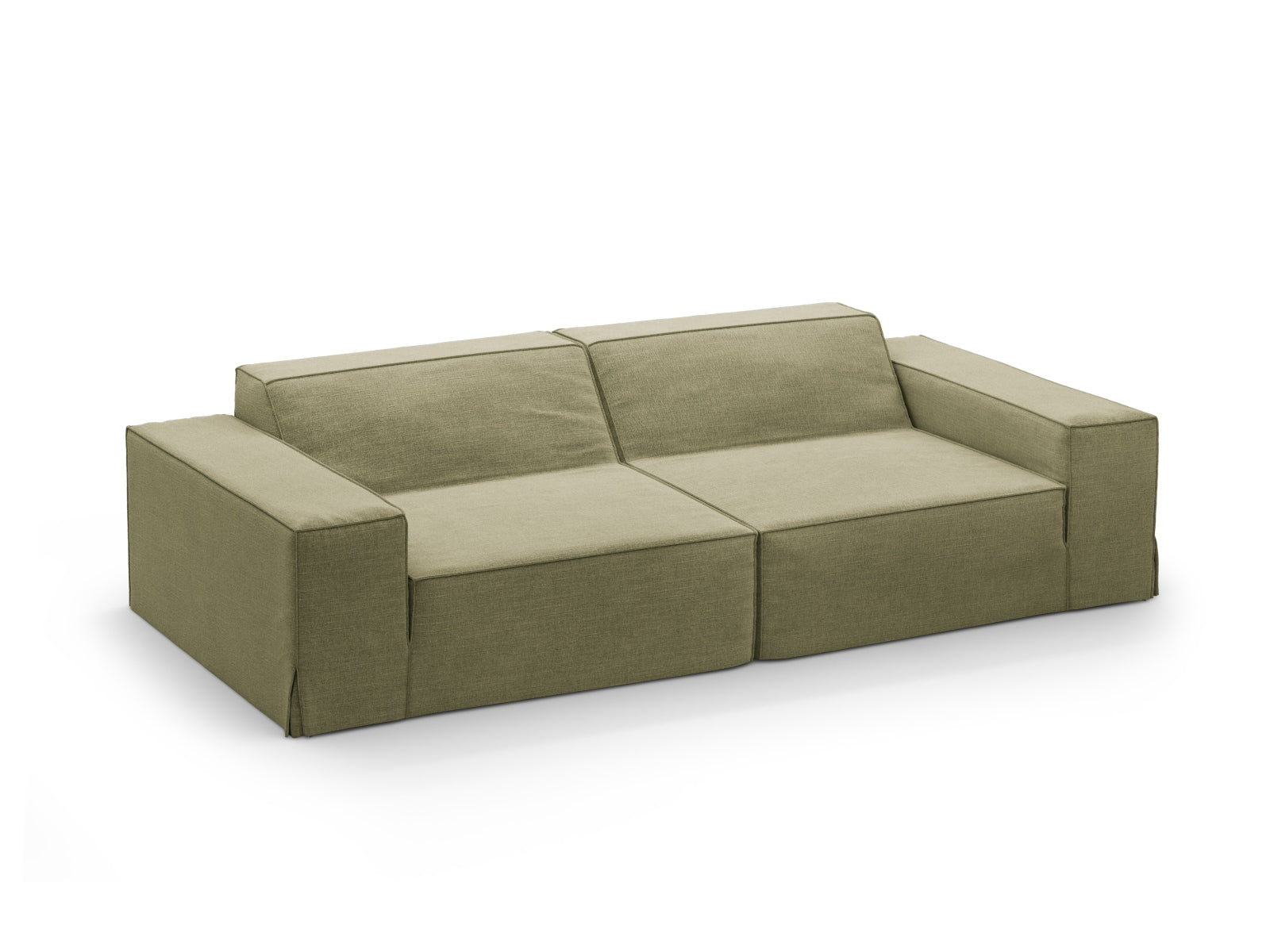 Jodie Modular Sofa 3 Sitzer mit abnehmbaren Bezug in Light Green-LINS präsentiert im Onlineshop von KAQTU Design AG. 3er Sofa ist von Micadoni