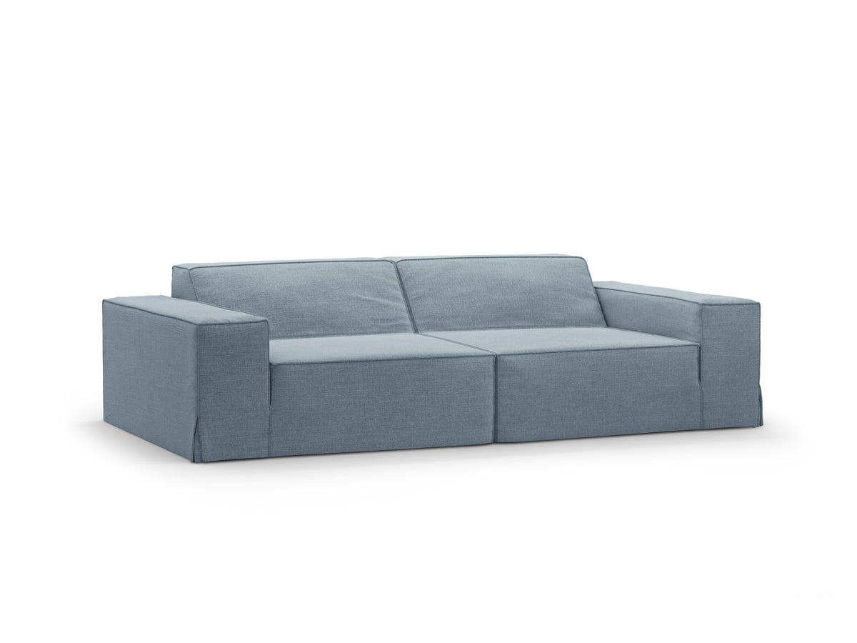 Jodie Modular Sofa 3 Sitzer mit abnehmbaren Bezug in Muted Blue-LINS präsentiert im Onlineshop von KAQTU Design AG. 3er Sofa ist von Micadoni