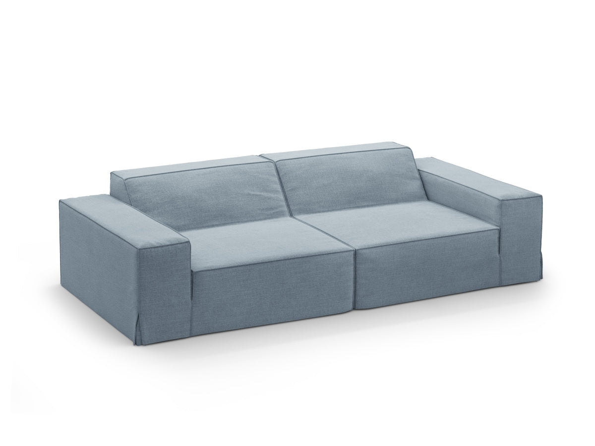 Jodie Modular Sofa 3 Sitzer mit abnehmbaren Bezug in Muted Blue-LINS präsentiert im Onlineshop von KAQTU Design AG. 3er Sofa ist von Micadoni
