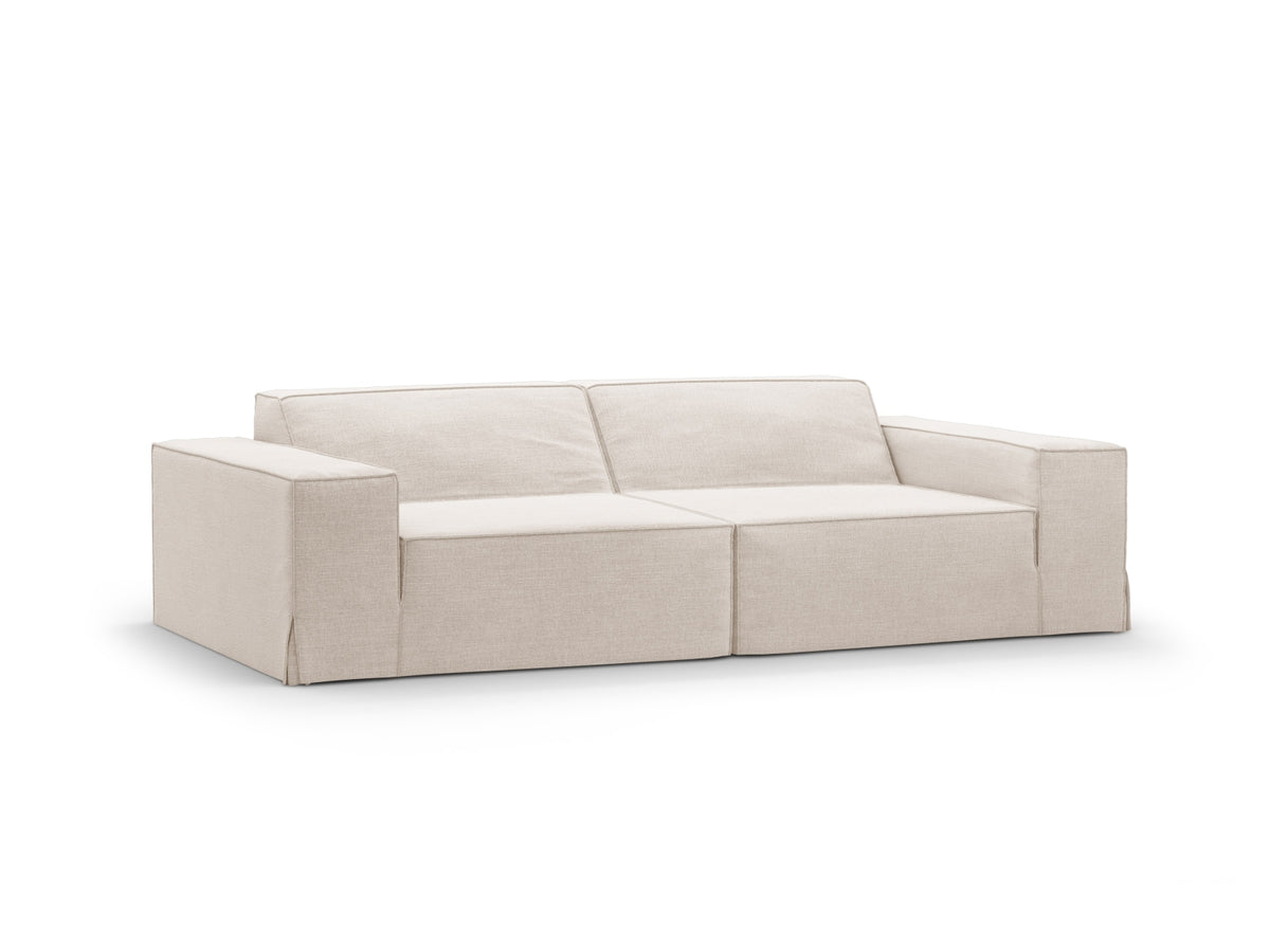 Jodie Modular Sofa 3 Sitzer mit abnehmbaren Bezug in Beige-LINS präsentiert im Onlineshop von KAQTU Design AG. 3er Sofa ist von Micadoni