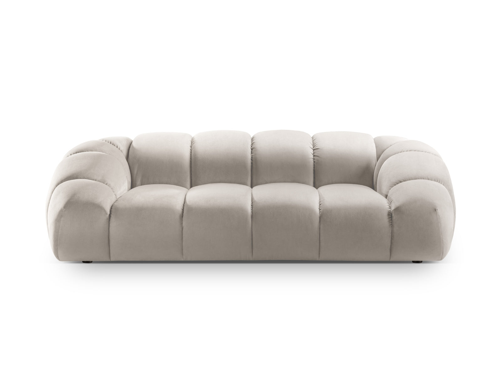 Diana Velour Sofa 3 Sitzer in Beige-Salvador präsentiert im Onlineshop von KAQTU Design AG. 3er Sofa ist von Micadoni