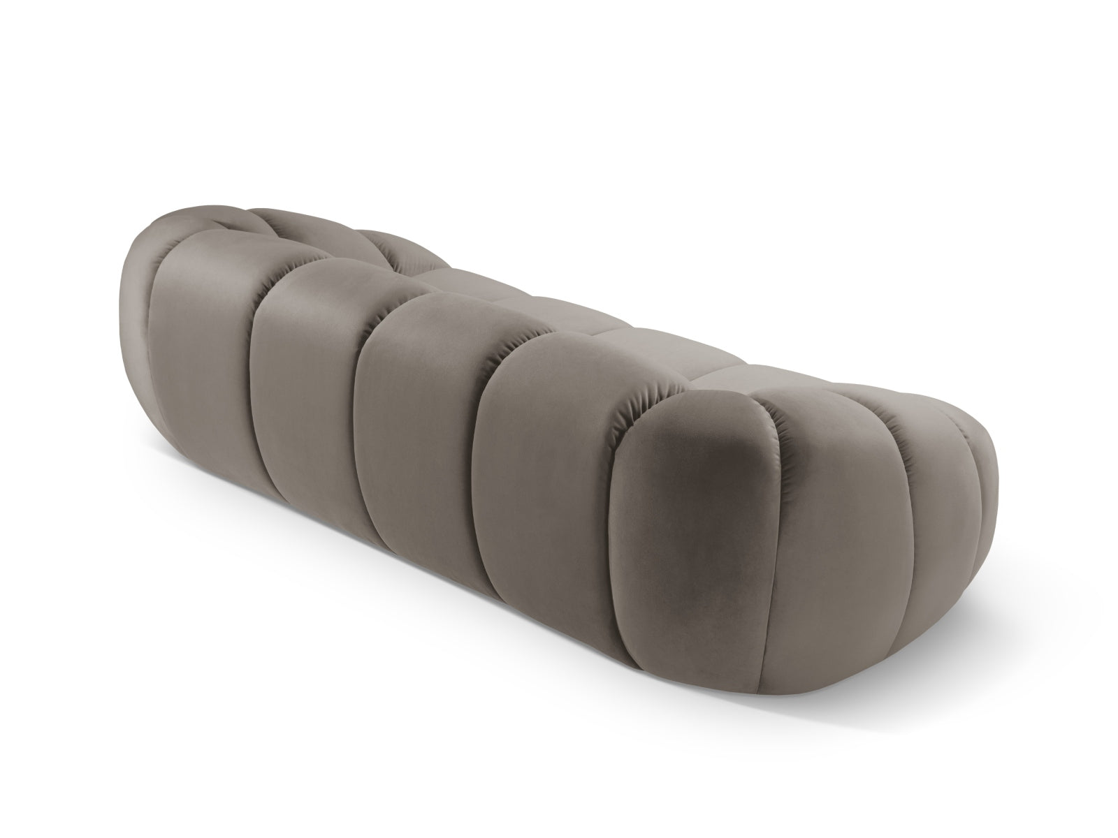 Stilvolles 3-Sitzer Sofa Diana aus Velours in Grau-Braun von Micadoni, perfekt für moderne Wohnkonzepte und entspannte Stunden.