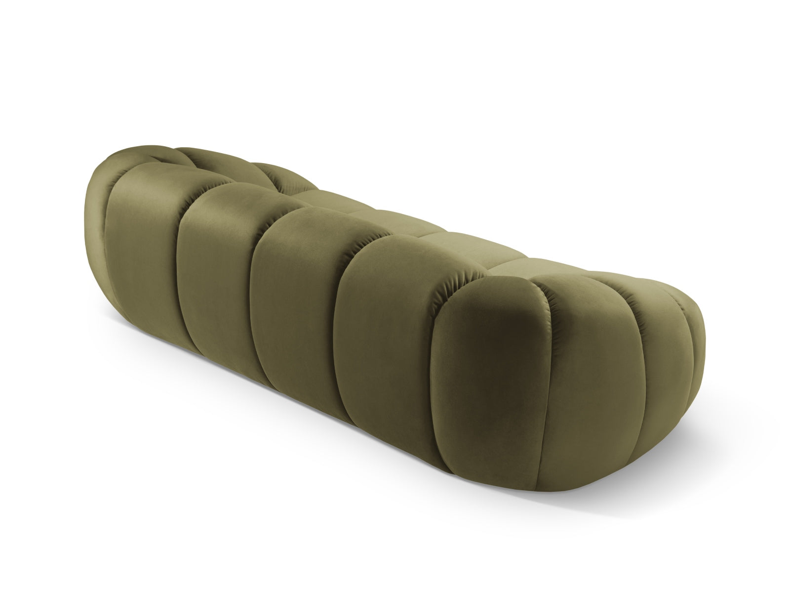 Stilvolles 3-Sitzer Sofa Diana aus Velours in edlem Grünton, perfekt für zeitgemäße Einrichtungskonzepte von Micadoni.