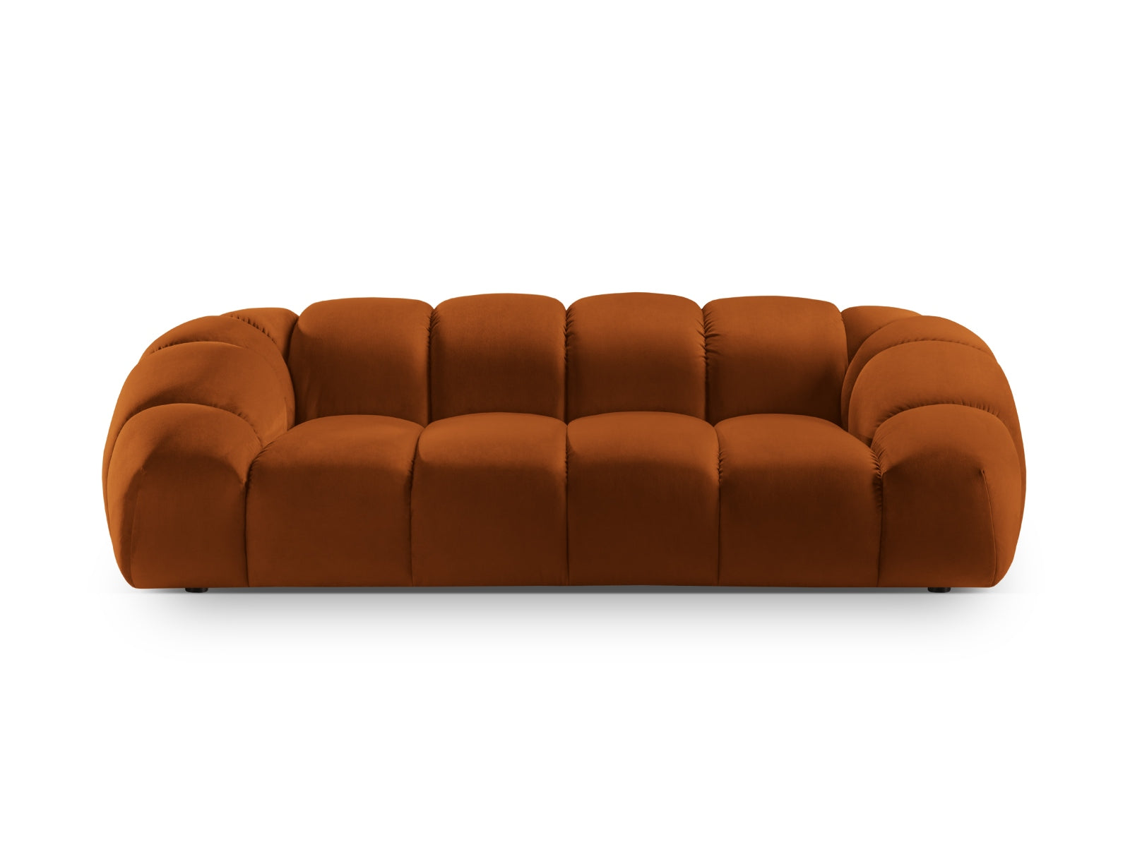Diana Velour Sofa 3 Sitzer in Terracotta-Salvador präsentiert im Onlineshop von KAQTU Design AG. 3er Sofa ist von Micadoni