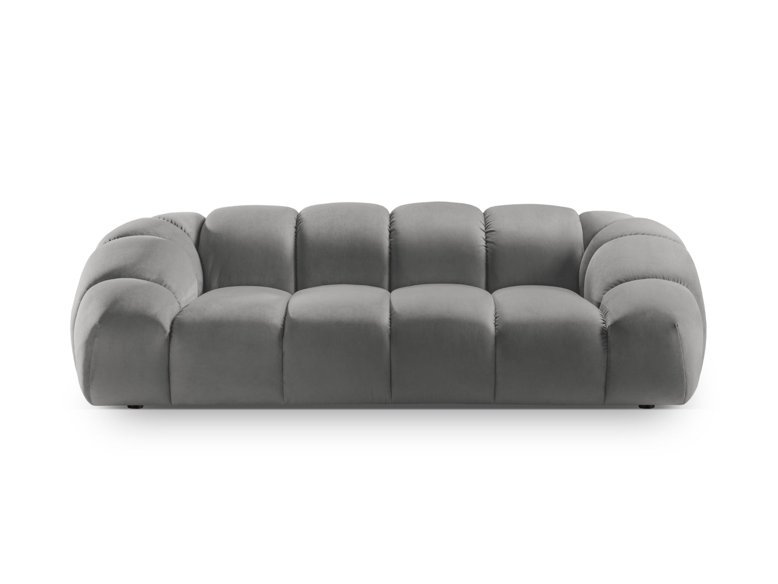 Diana Velour Sofa 3 Sitzer in Grey-Salvador präsentiert im Onlineshop von KAQTU Design AG. 3er Sofa ist von Micadoni