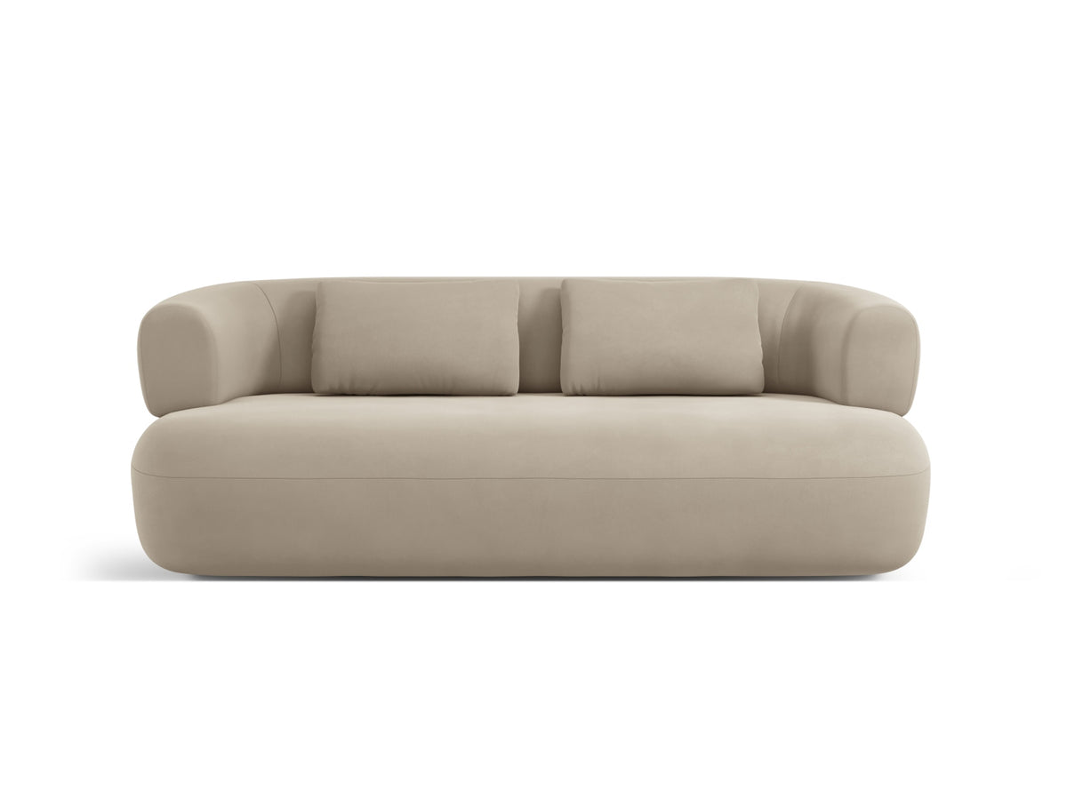 Jenny Velour Sofa 3 Sitzer in Beige-Salvador präsentiert im Onlineshop von KAQTU Design AG. 3er Sofa ist von Micadoni