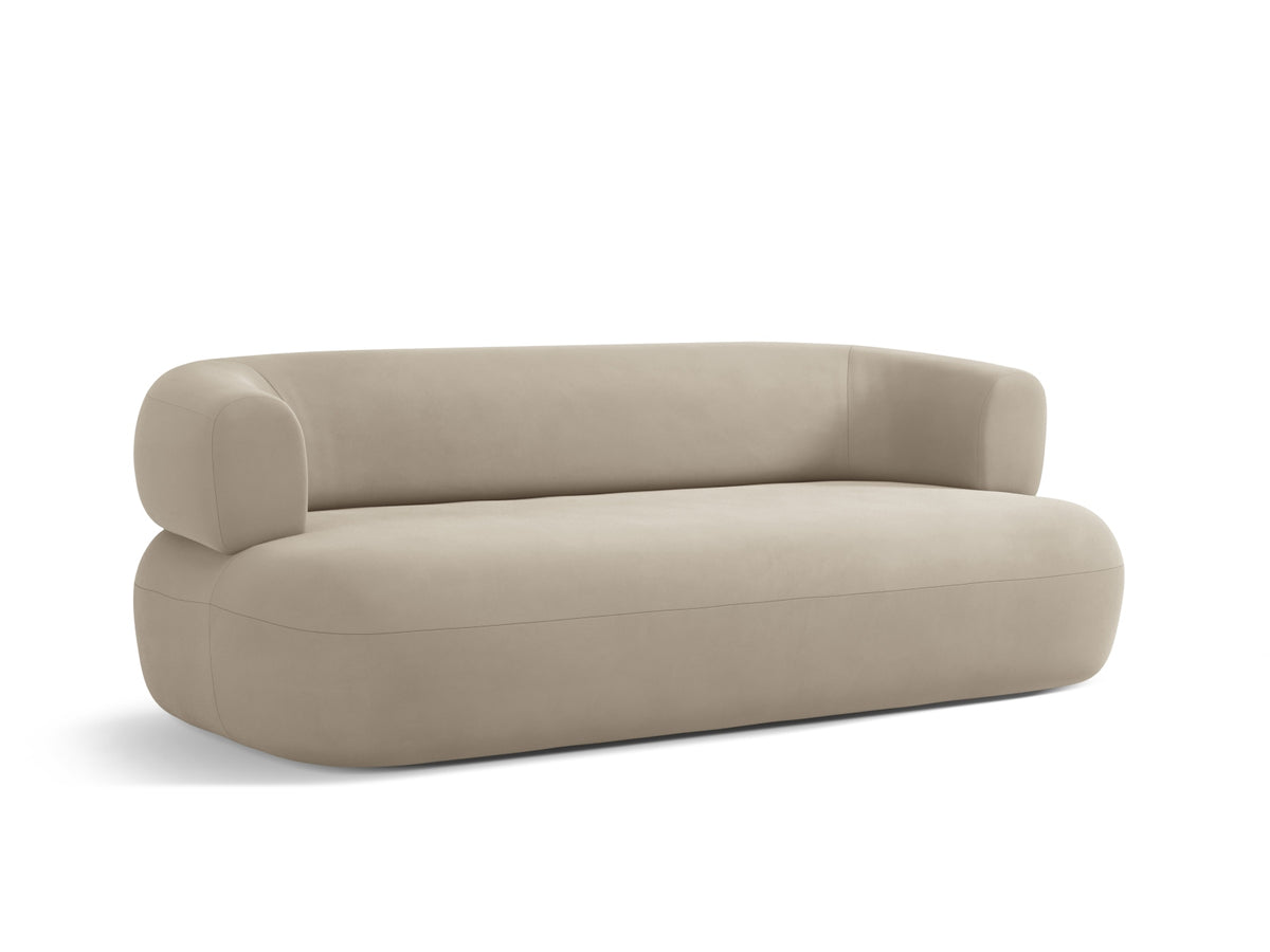 Jenny Velour Sofa 3 Sitzer in Beige-Salvador präsentiert im Onlineshop von KAQTU Design AG. 3er Sofa ist von Micadoni